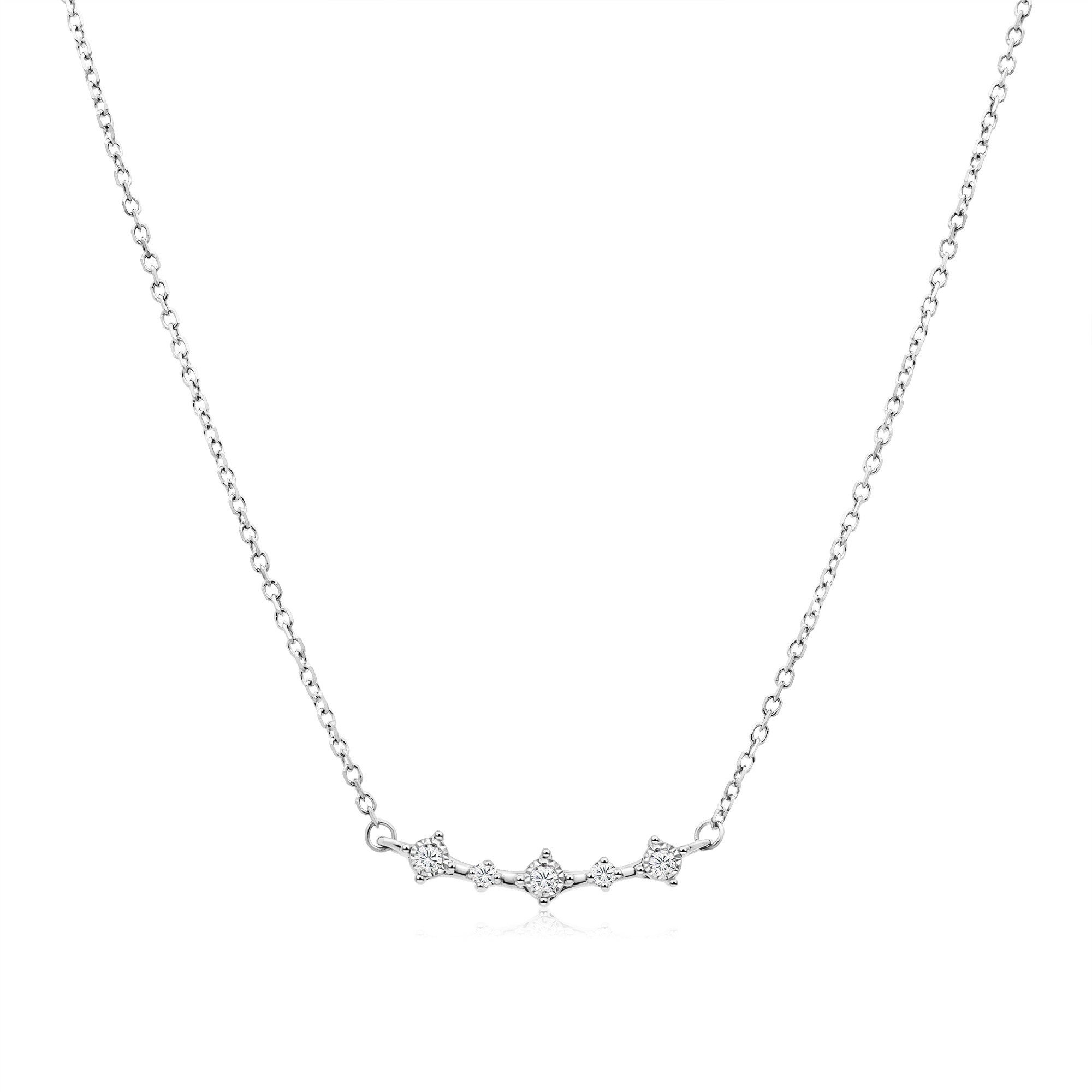 Pendant necklace in white gold with diamonds desire srl - LUXURY MILANO