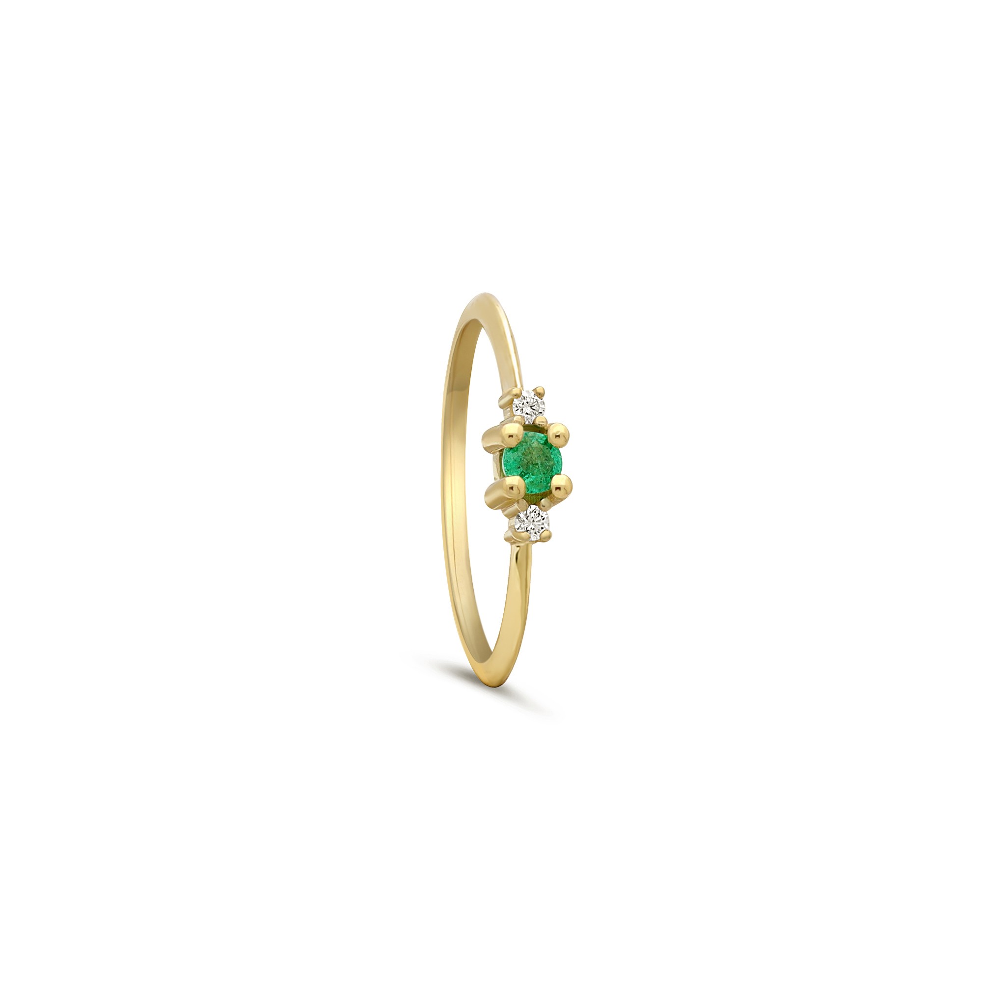 Anello Iride oro 9kt e smeraldo - LUXURY MILANO