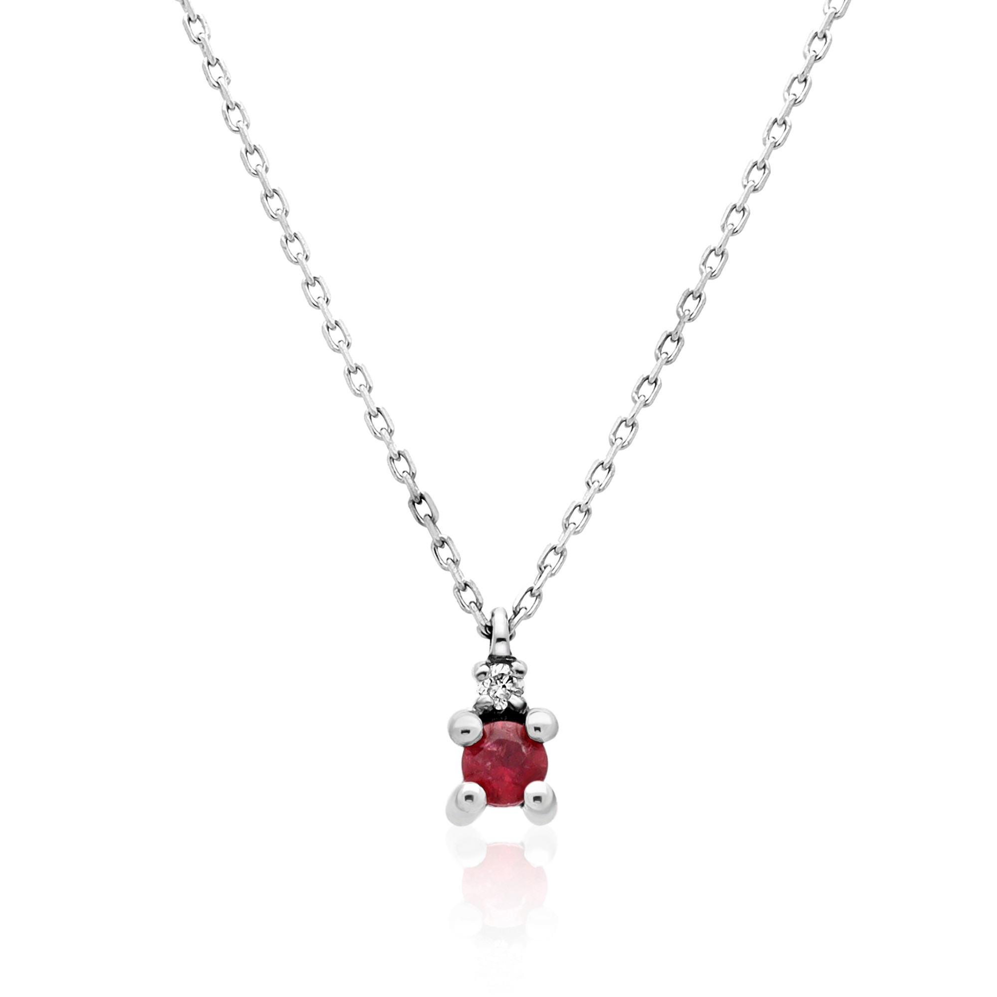 Collana Iride oro 9kt e rubino - LUXURY MILANO