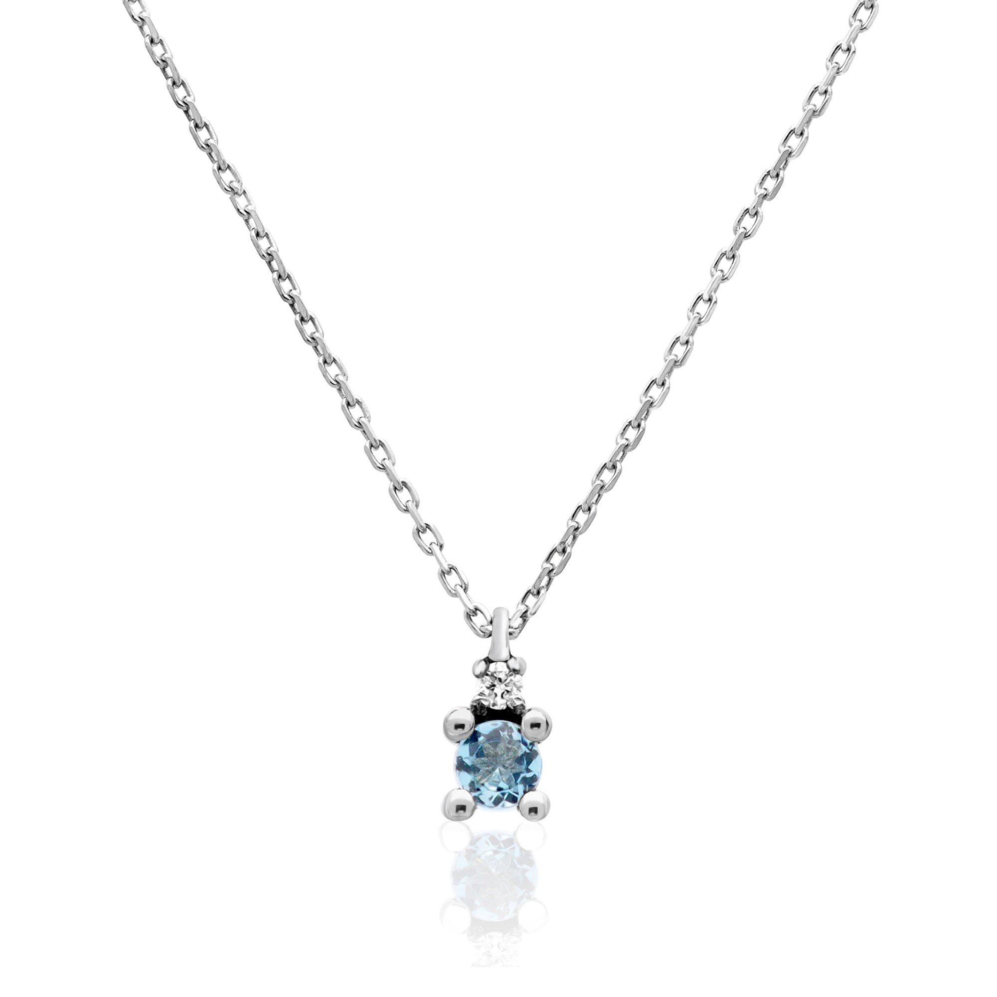 Collana Iride oro 9kt e acquamarina - LUXURY MILANO