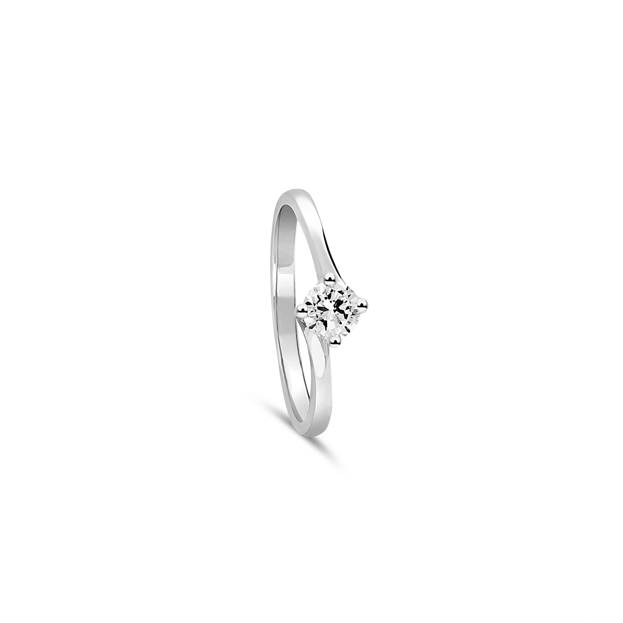 Anello solitario oro bianco 18kt diamante 0,30ct Alfieri & St. John - ALFIERI & ST. JOHN