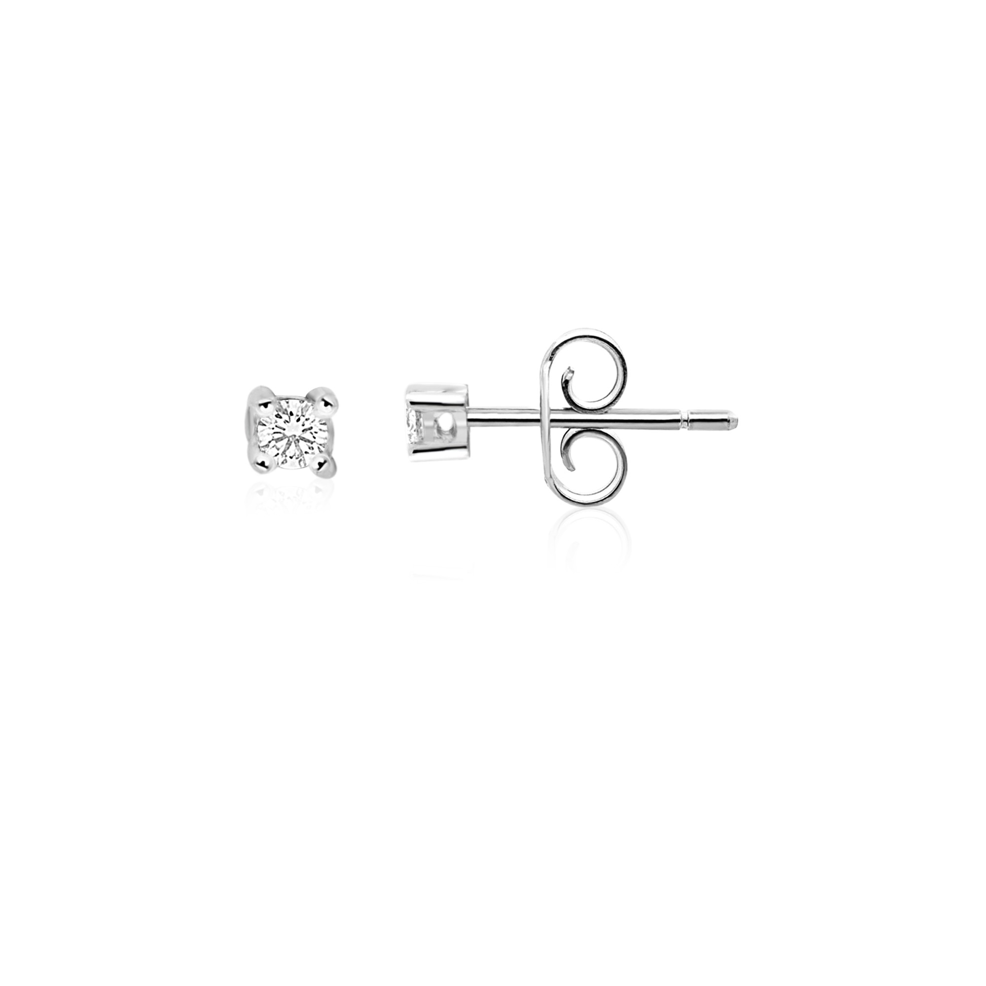 Orecchini punto luce oro bianco 18kt diamanti 0,10ct Alfieri & St. John - ALFIERI & ST. JOHN