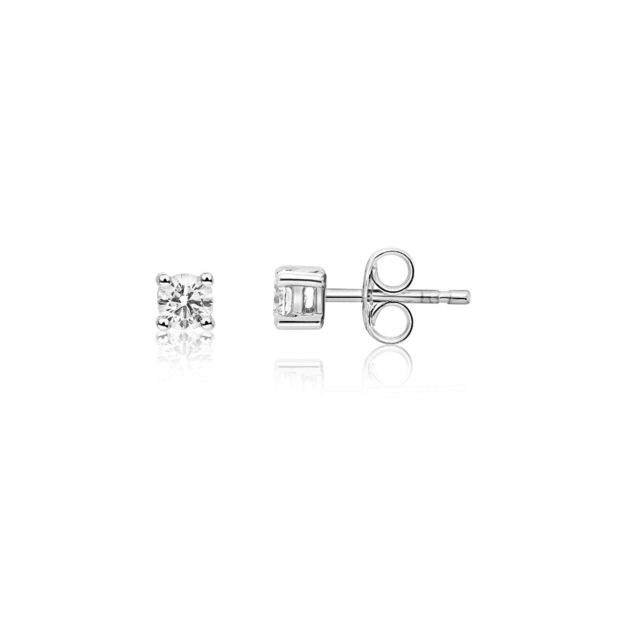 Orecchini punto luce oro bianco 18kt diamanti 0,60ct Alfieri & St. John - ALFIERI & ST. JOHN
