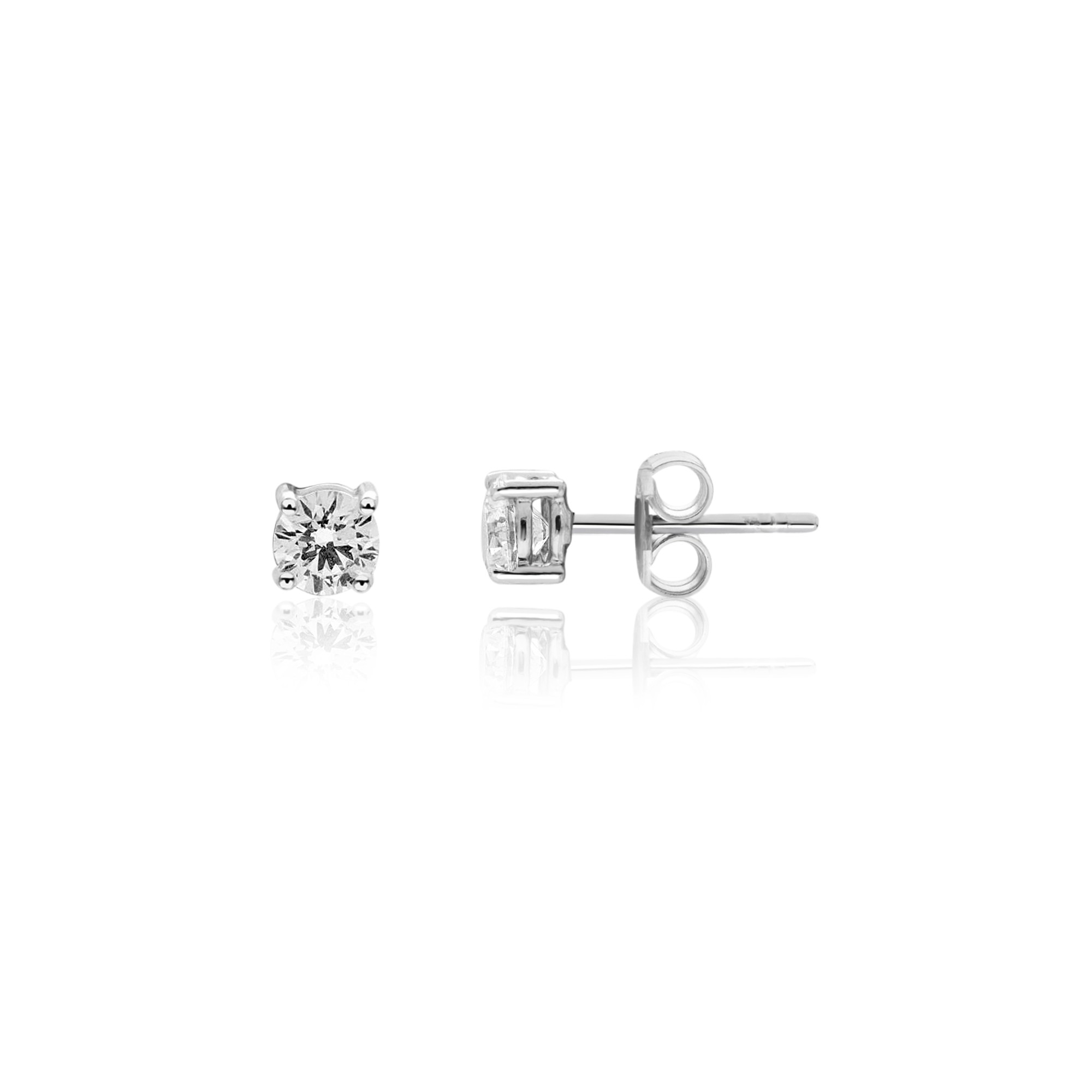 Stud earrings 18kt white gold diamonds alfieri & st. John 0.80Ct - ALFIERI & ST. JOHN