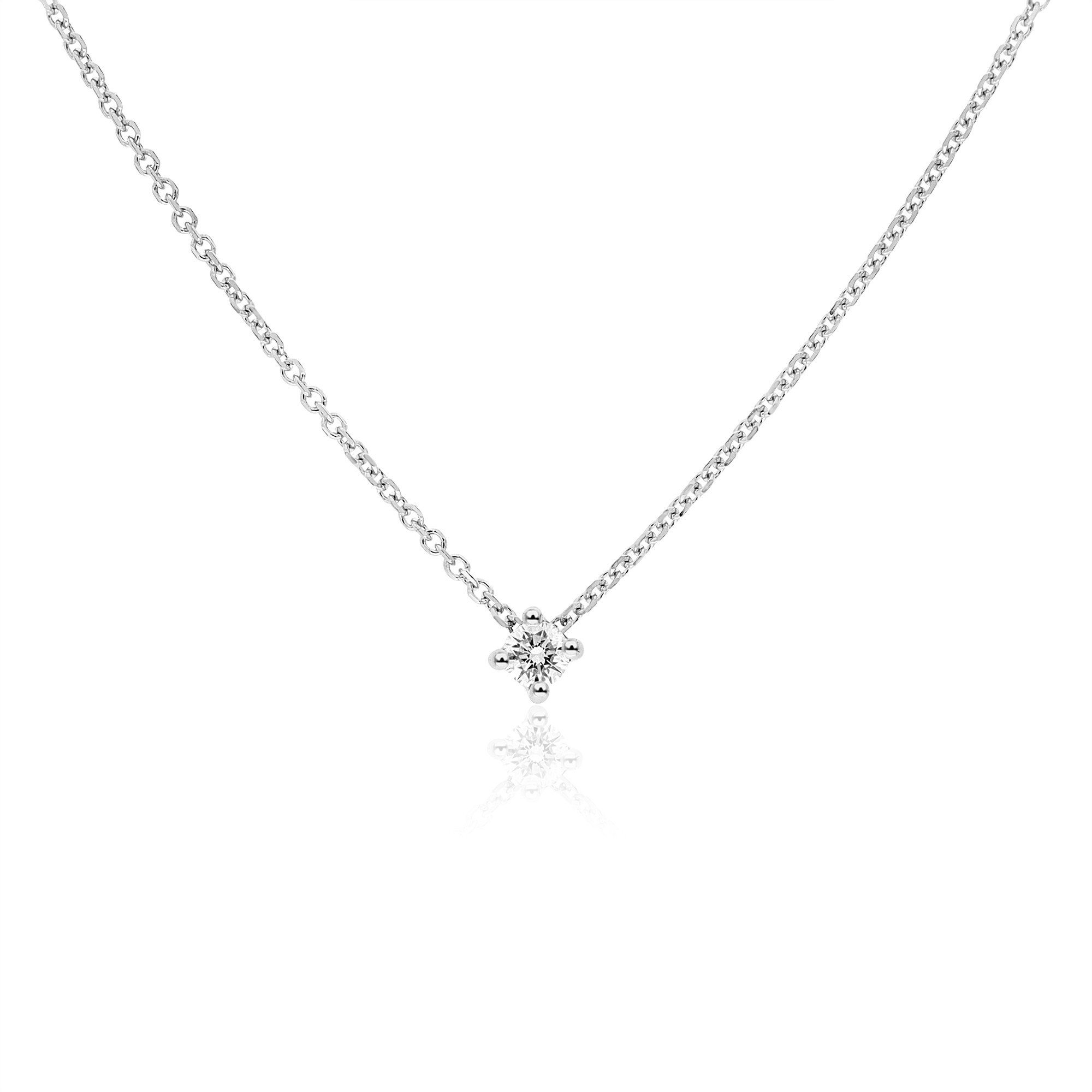 Necklace 18kt white gold diamond alfieri & st. John 0.08Ct - ALFIERI & ST. JOHN