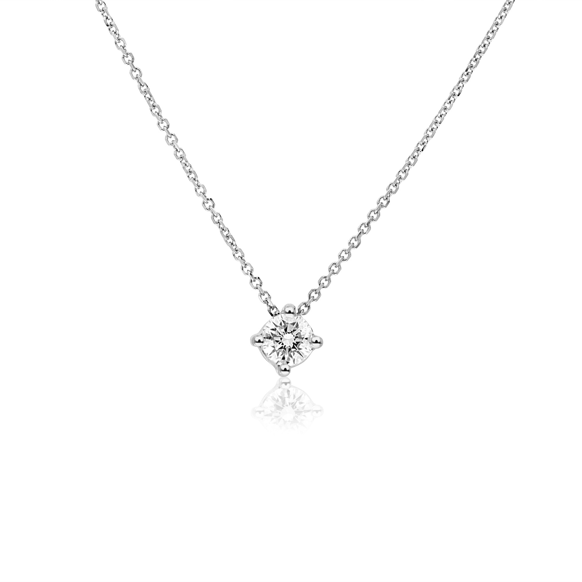 Light point necklace 18kt white gold diamonds 0.20Ct alfieri & st. John - ALFIERI & ST. JOHN