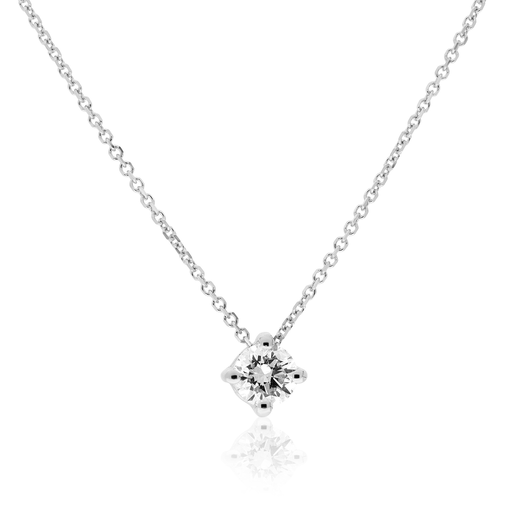 Light point necklace in 18kt white gold with diamonds alfieri & st. John 0.25Ct - ALFIERI & ST. JOHN