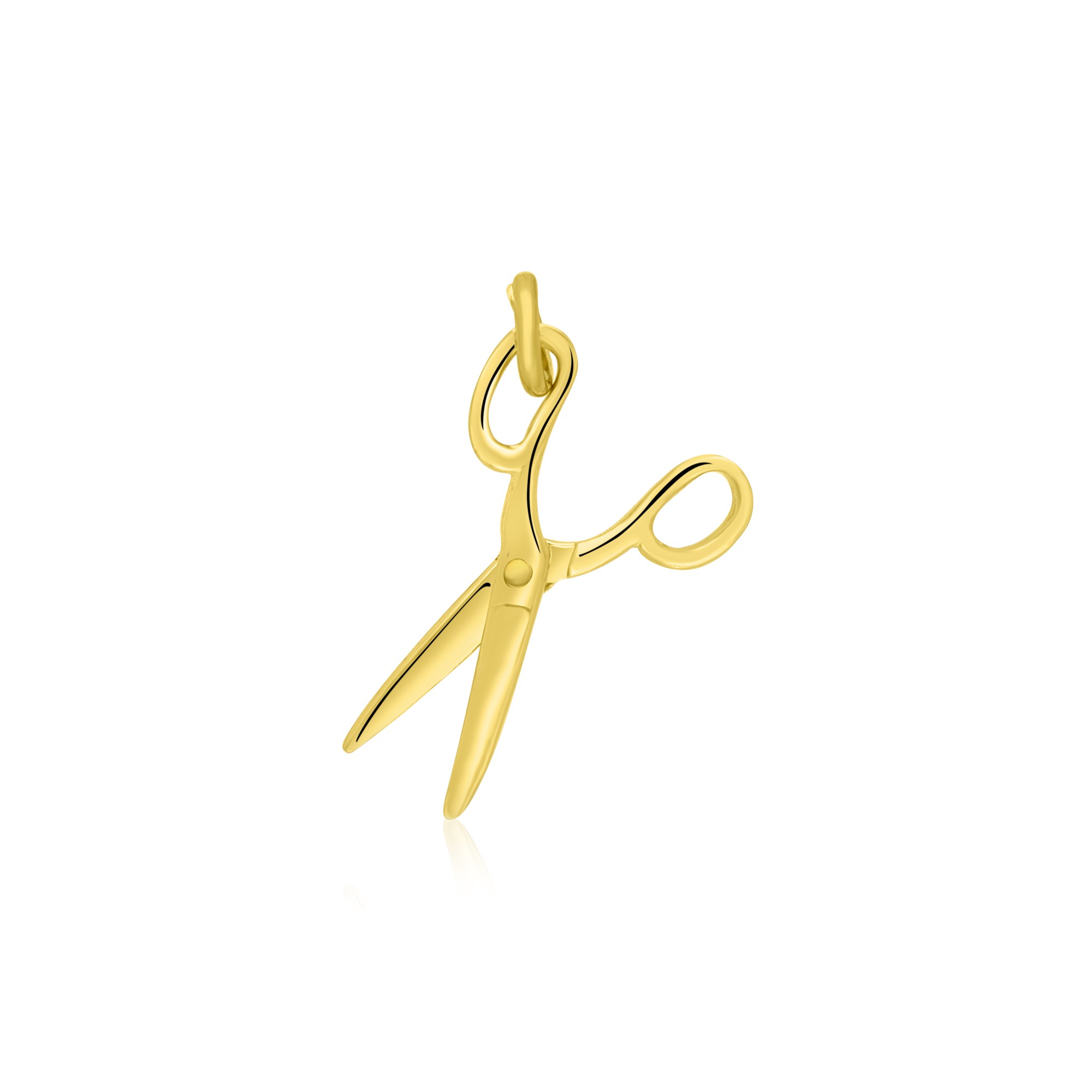 Pendente forbici piccole in argento dorato - LUXURY MILANO