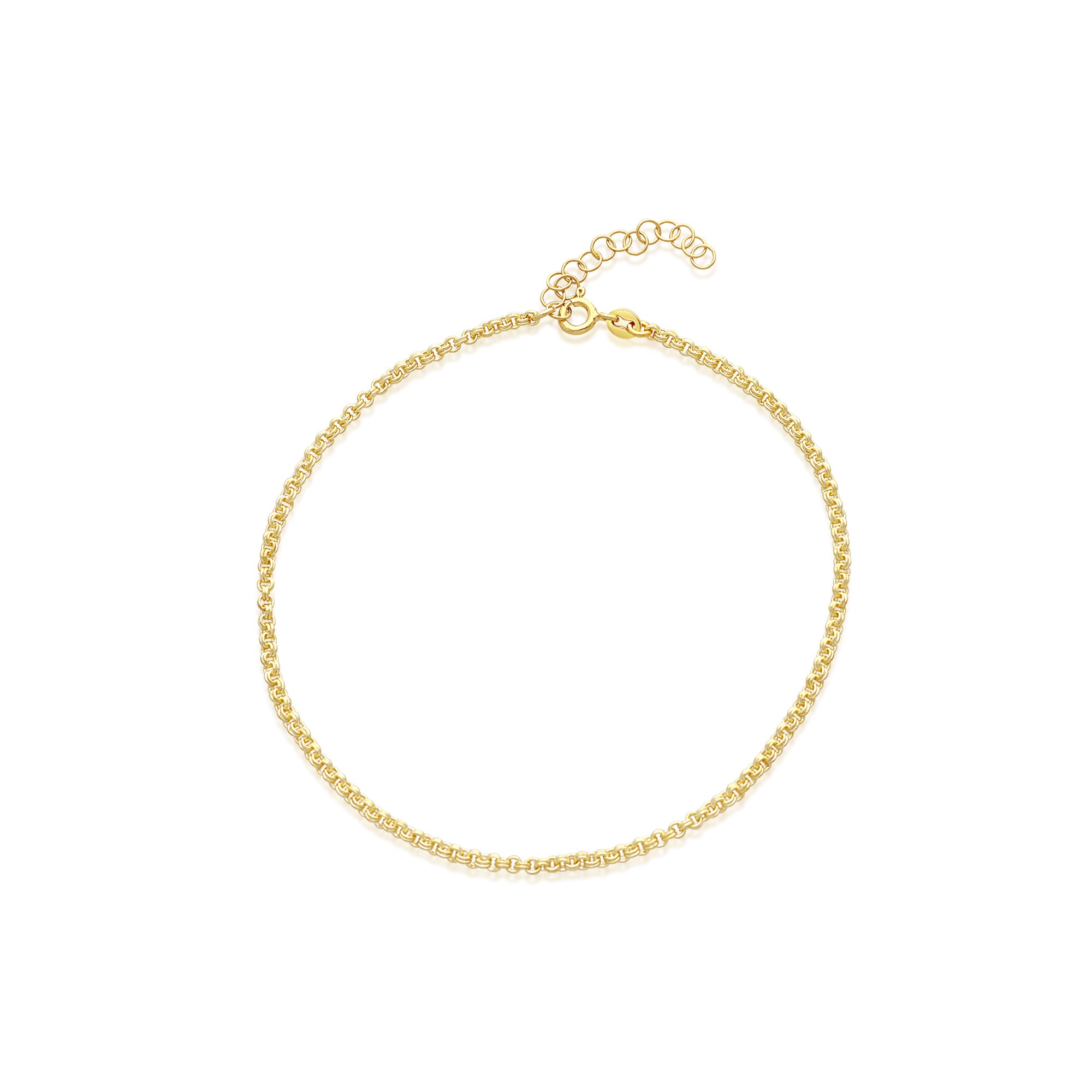 Tobillera doble rollo en plata de ley 925 dorada luxury milano - LUXURY MILANO