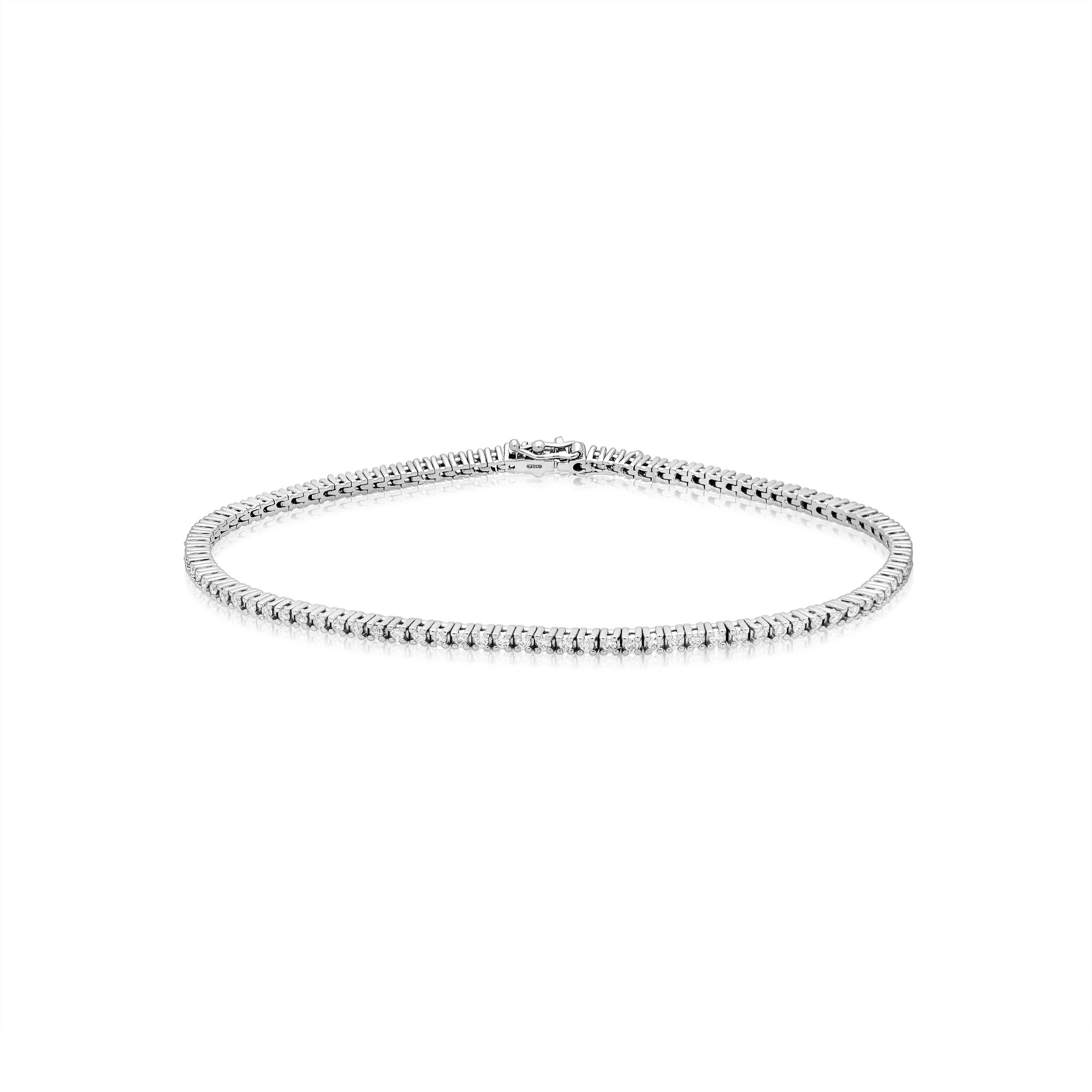 White gold tennis bracelet with 0.8 ct diamonds size 18 Alfieri & St. John - ALFIERI & ST. JOHN