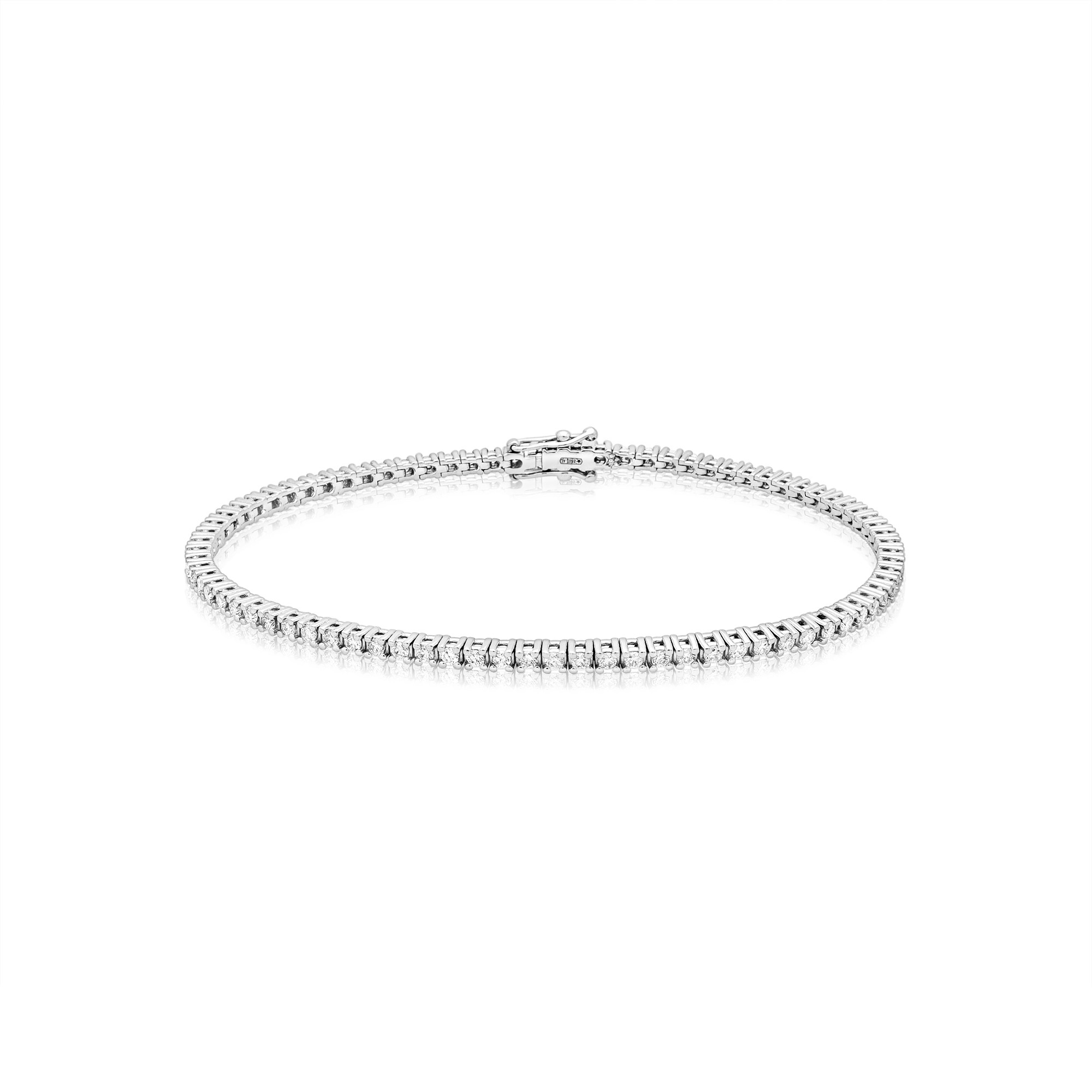 White gold tennis bracelet with 1.14 ct diamonds size 18 Alfieri & St. John - ALFIERI & ST. JOHN
