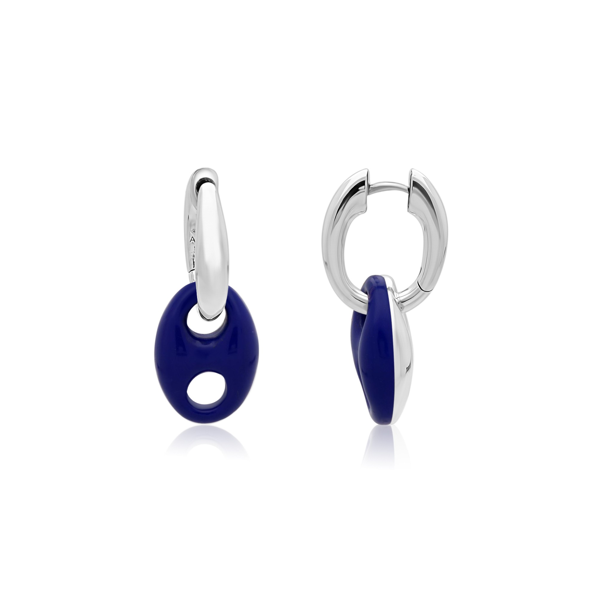 Pendientes colgantes en plata y resina lapisl&aacute;zuli tallada Et Voil&agrave; Chantecler - CHANTECLER