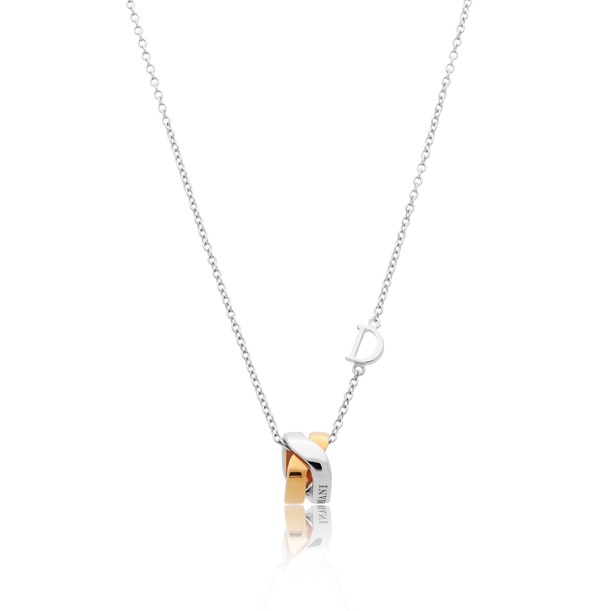 Collar en oro blanco y rosa de 18 kt Abbraccio Damiani 42-50 cm - DAMIANI