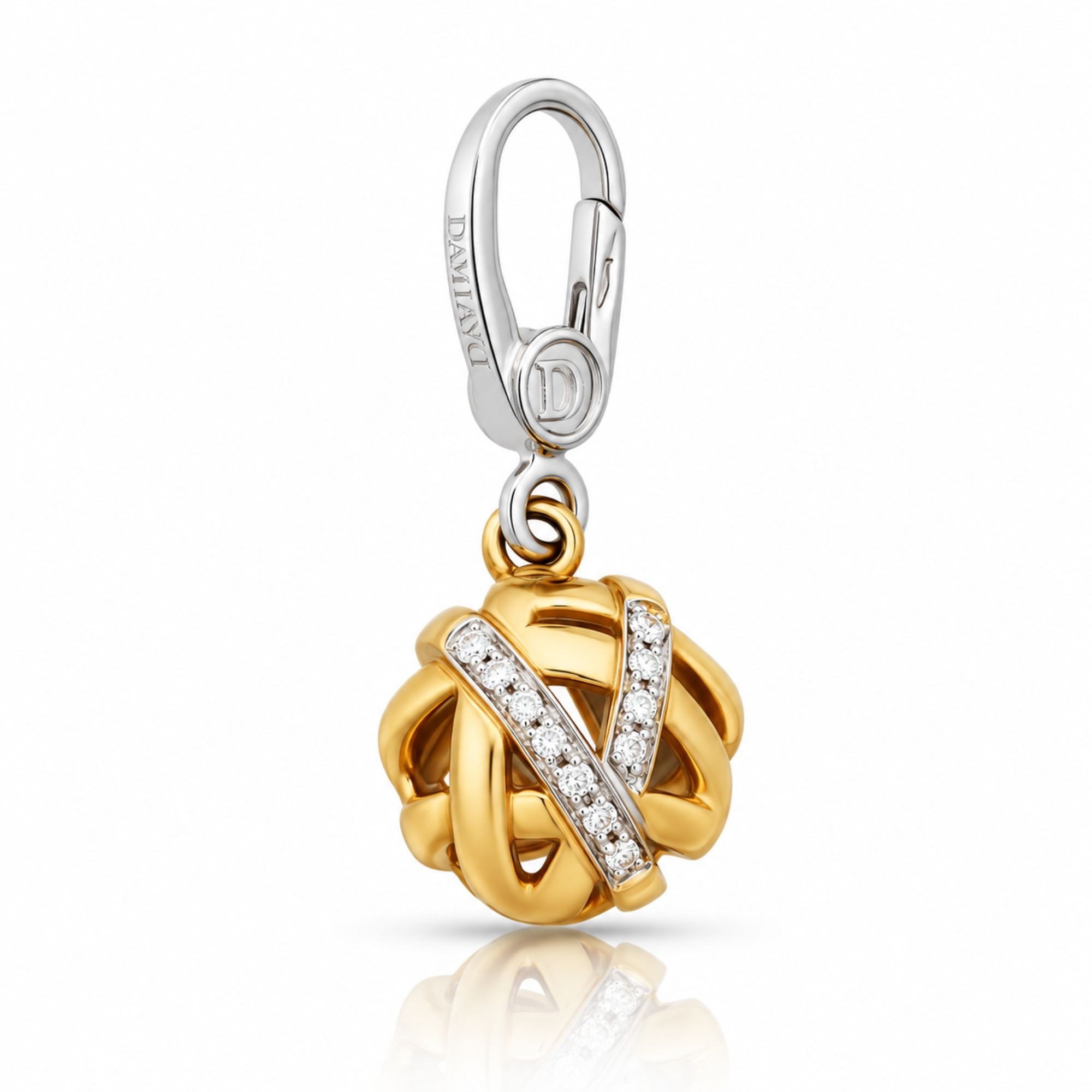 Colgante de oro blanco y rosa de 18kt con diamantes 0,5 ct Charming Damiani - DAMIANI