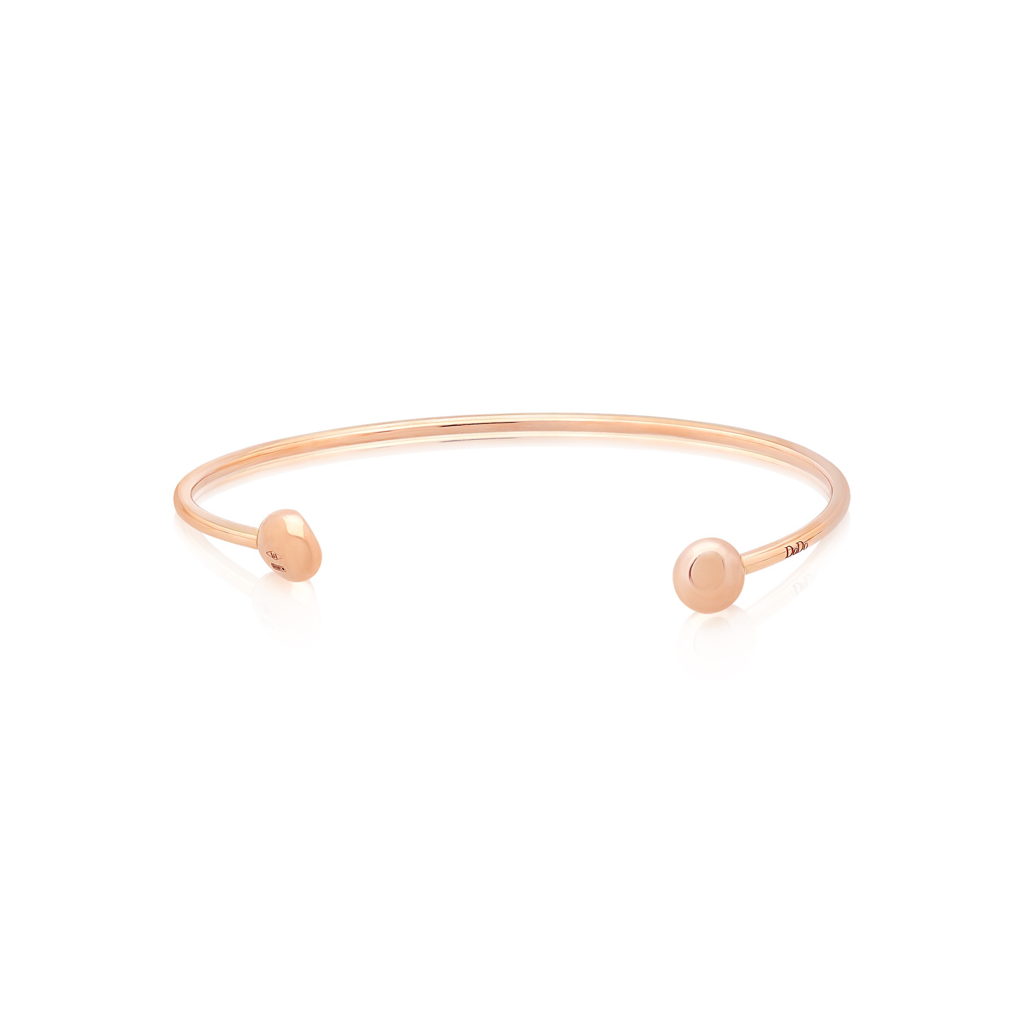 Pulsera r&iacute;gida de oro rosa 9kt Pepita DODO 16,5 cm - DODO
