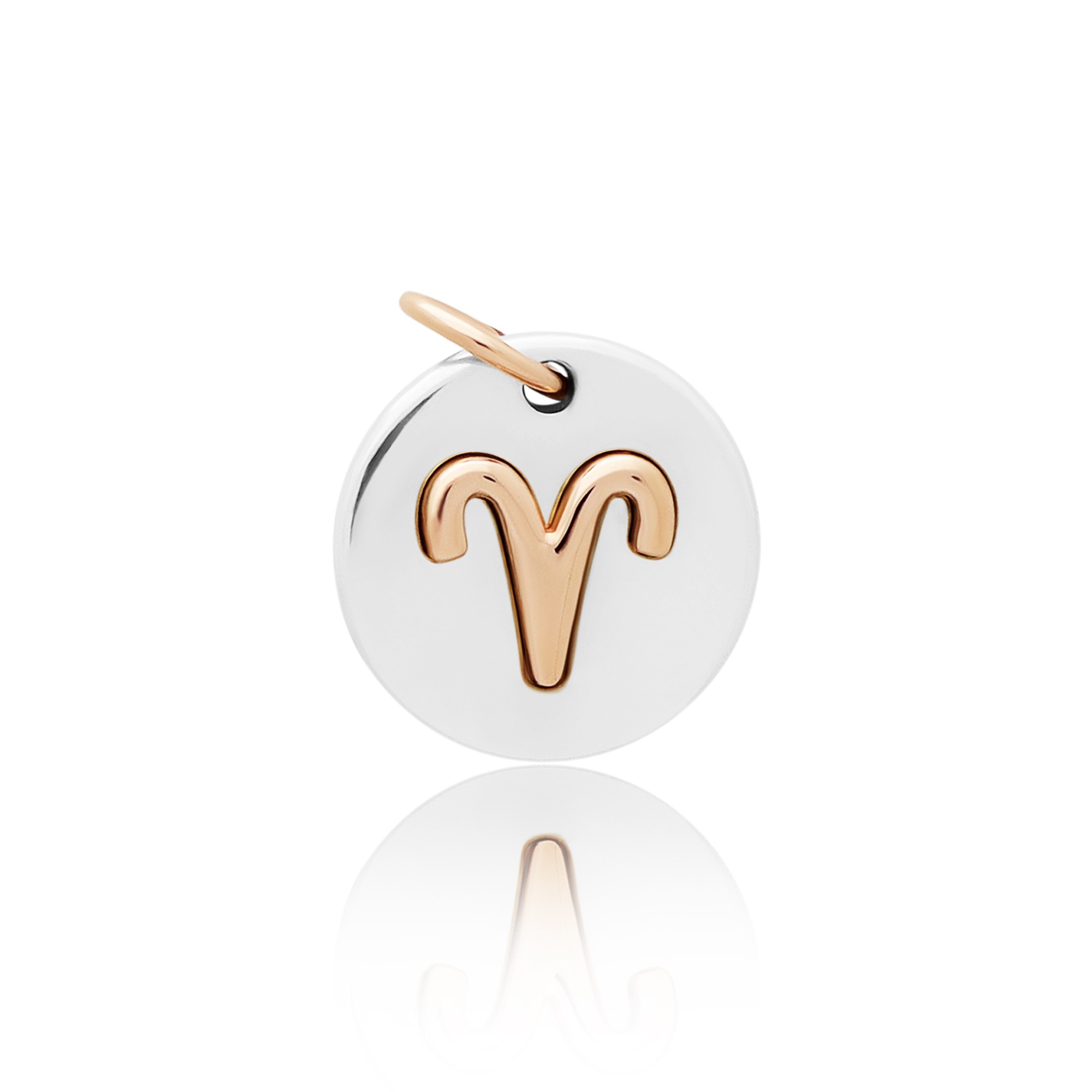 Charm in argento 925 e oro rosa 9kt Aries Symbols DODO - DODO
