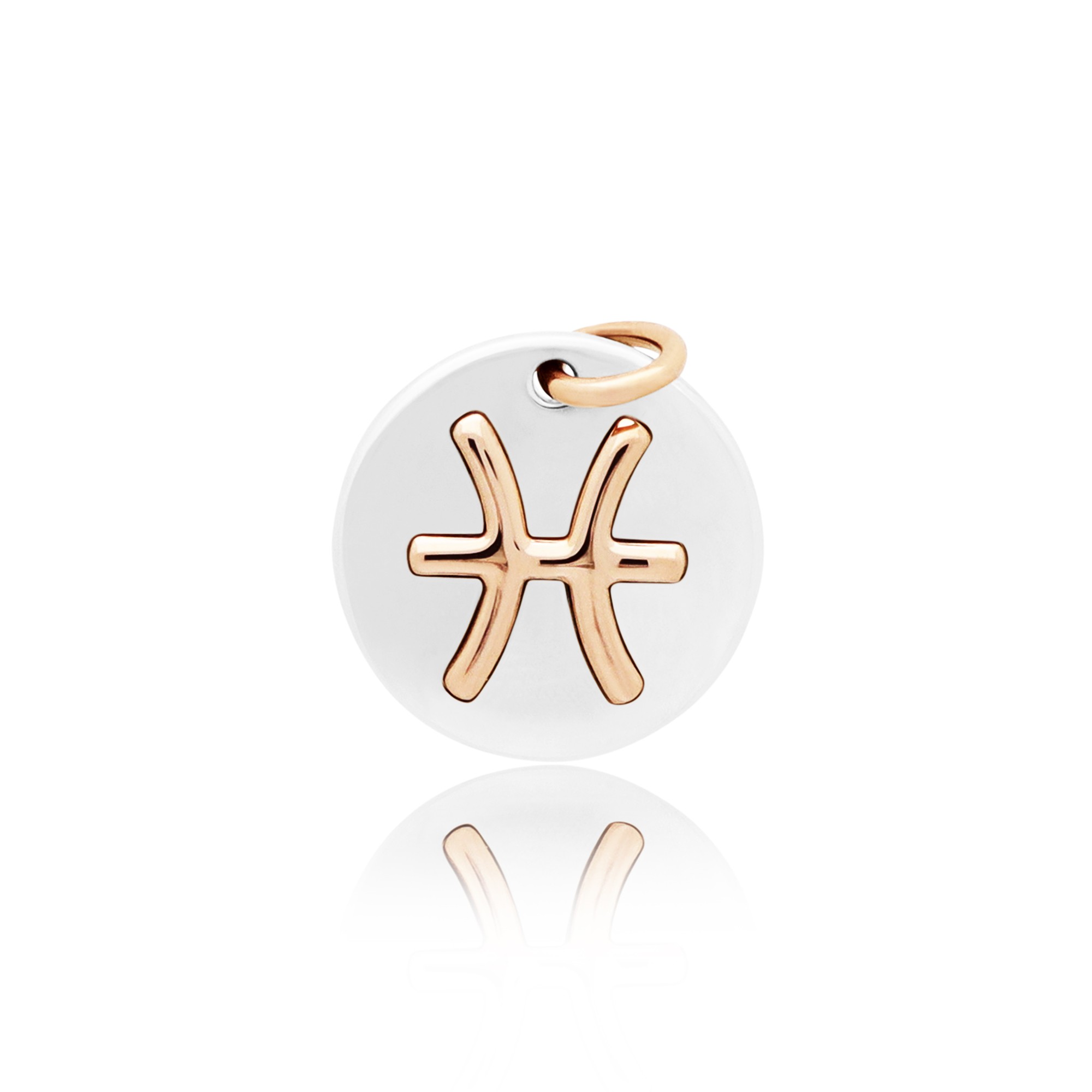 Charm in argento 925 e oro rosa 9kt Pesci Symbols Dodo - DODO