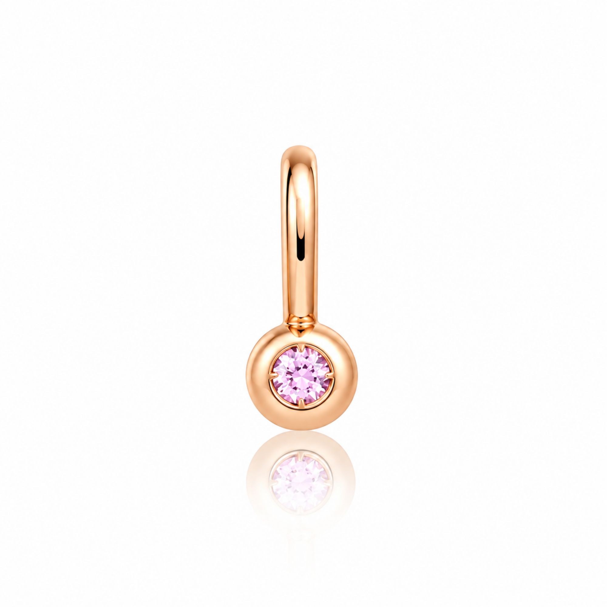 Charm in oro rosa 9kt con zaffiro rosa DODO Bollicine - DODO