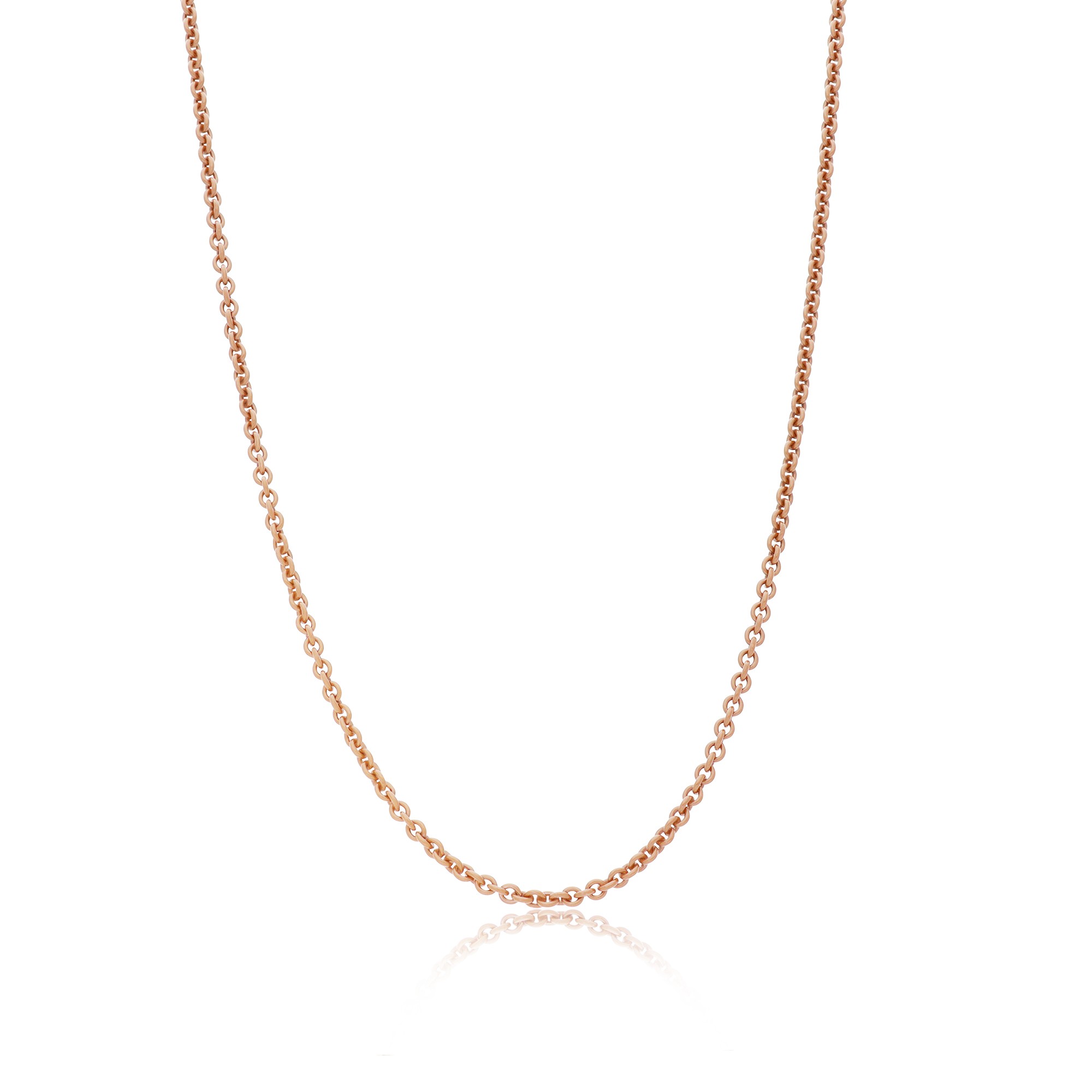 Collar Essentials en plata 925 chocolate y oro rosa 9kt 80 cm DODO - DODO