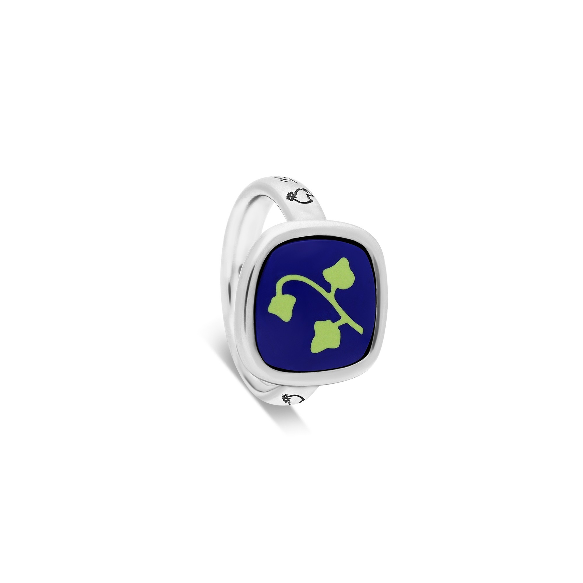 Anillo de plata esmalte azul hiedra talla 15 Dodo Color DODO - DODO