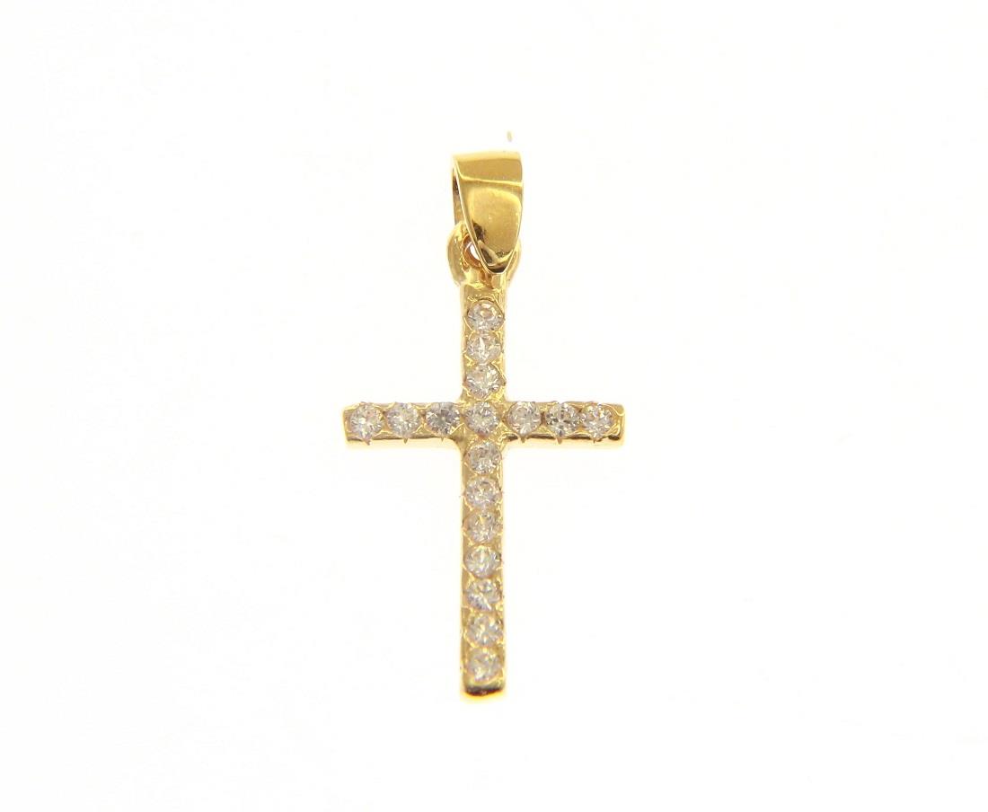 Cross pendant with zircons - ORO&CO