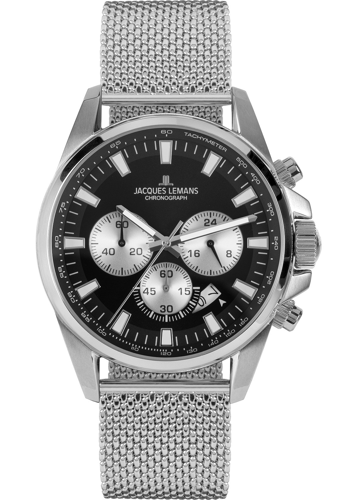 Orologio cronografo acciaio nero Jacques Lemans 1-1876J - JACQUES LEMANS