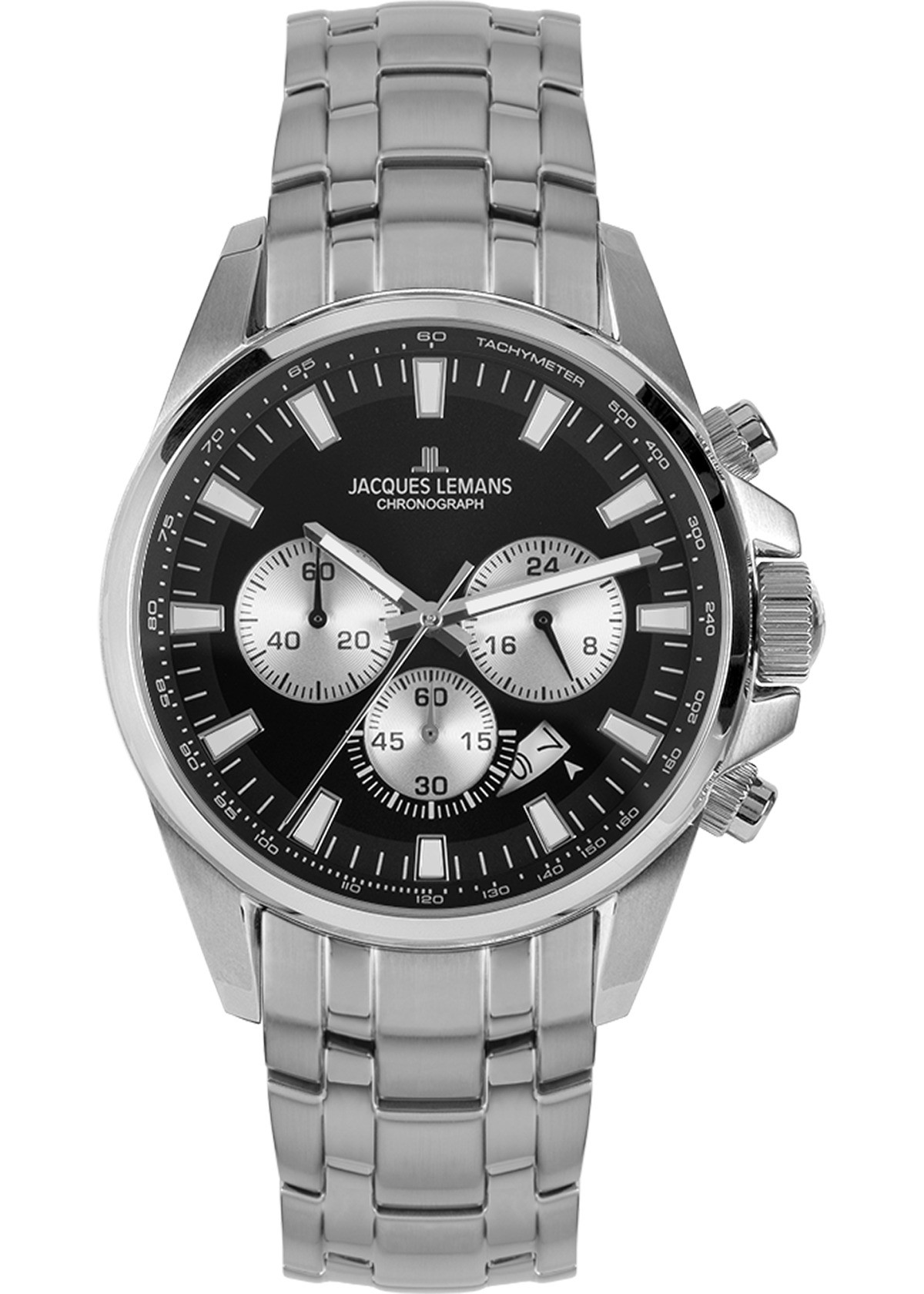 Orologio cronografo acciaio nero Sport Jacques Lemans 1-1876V - JACQUES LEMANS