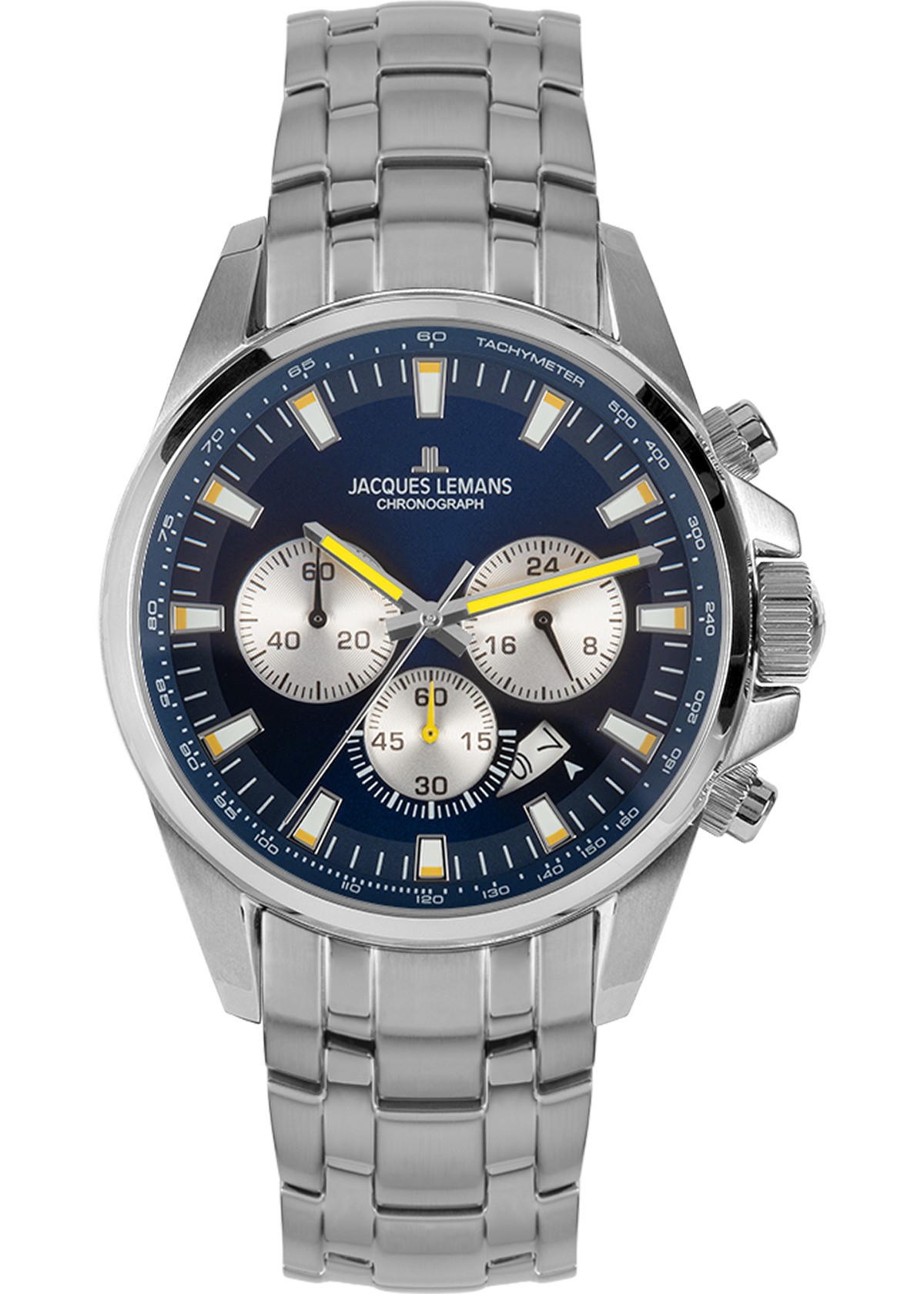 Orologio cronografo acciaio blu Sport Jacques Lemans 1-1876X - JACQUES LEMANS