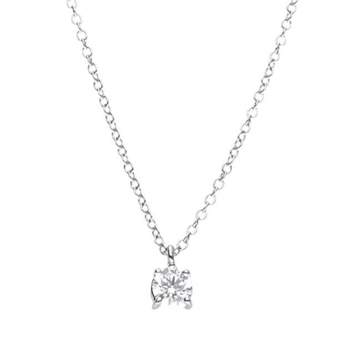 Collana punto luce in oro con diamante ct. 1,00 - ALFIERI & ST. JOHN