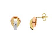 Orecchini da donna in oro tre colori 18 kt - ORO&CO