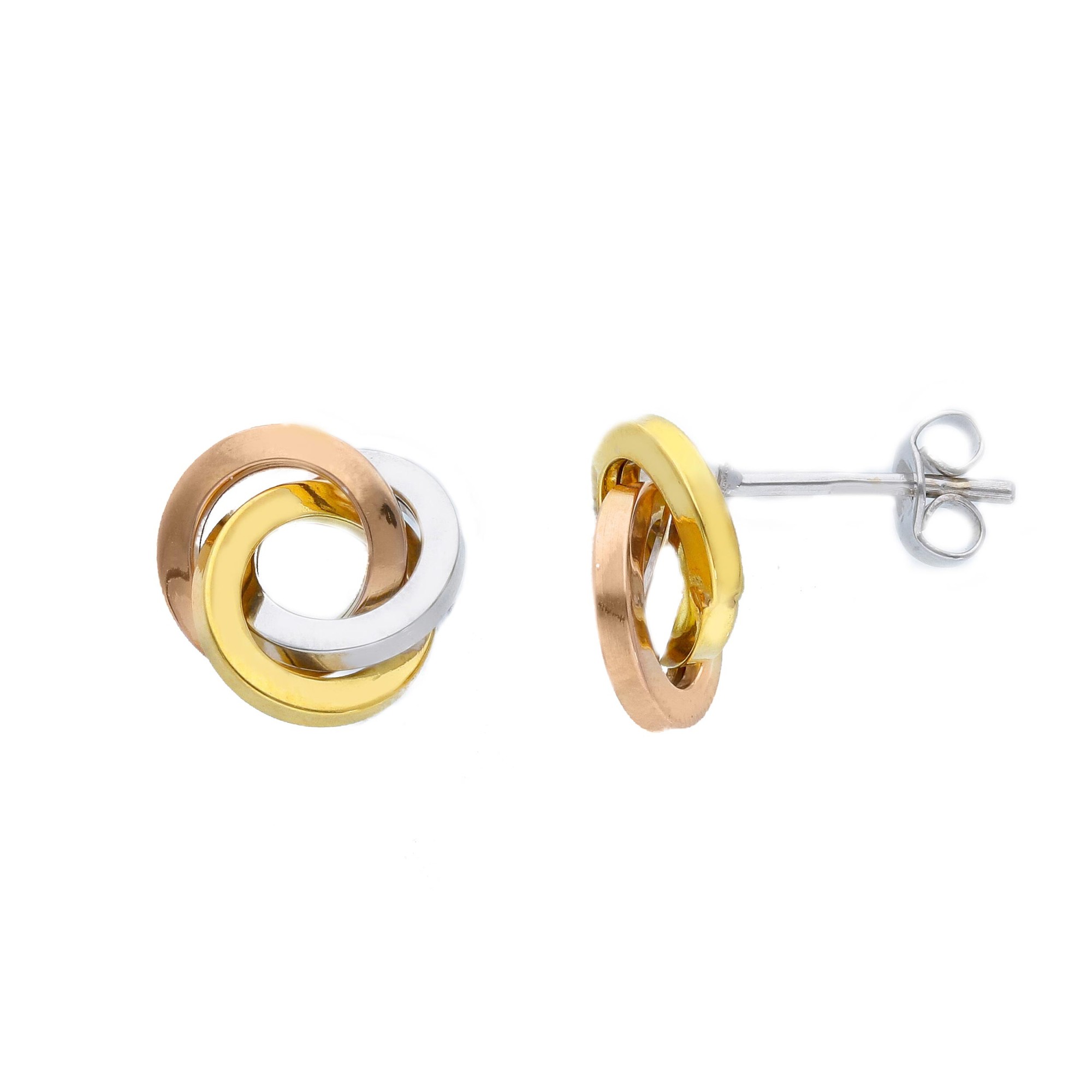 Orecchini da donna in oro tre colori 18 kt - ORO&CO