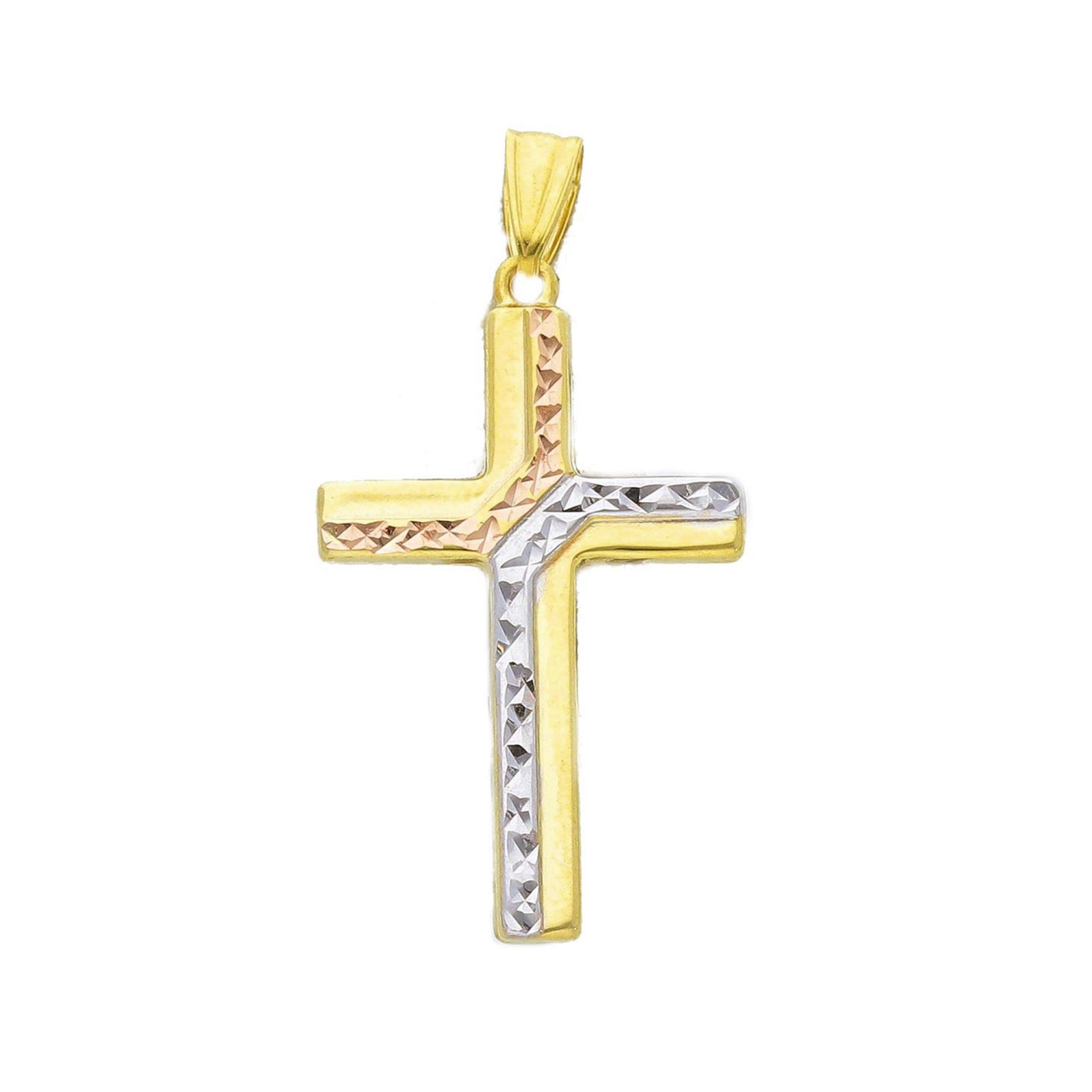 CIondolo da donna in oro tre colori 18 kt - ORO&CO