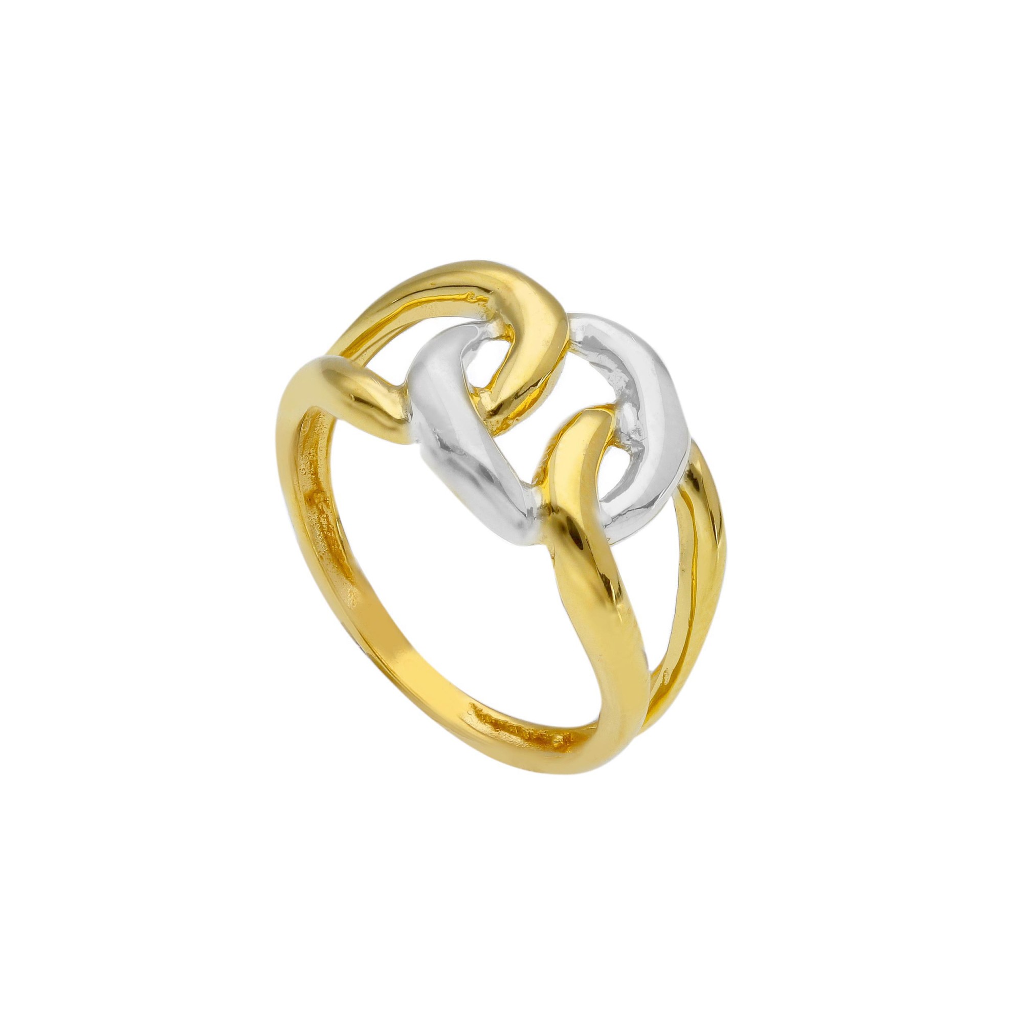 Anello da donna in oro giallo e bianco 18 kt - ORO&CO
