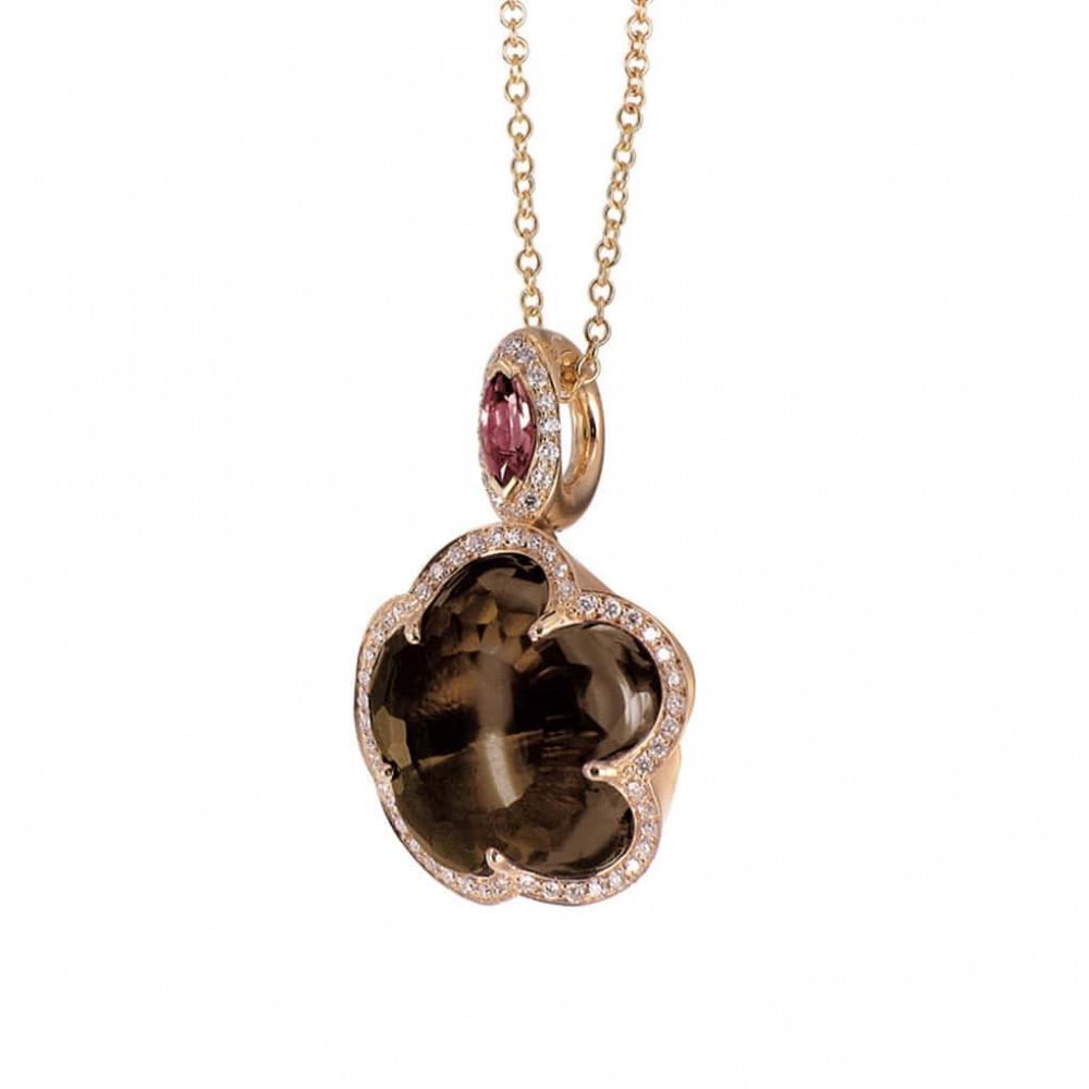 Collana Bon Ton in oro rosso con ametista e diamanti - PASQUALE BRUNI