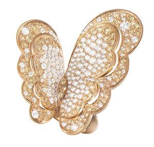 Liberty ring in red gold and diamonds - PASQUALE BRUNI