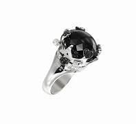 Corona Sissi ring in white gold with onyx and diamonds - PASQUALE BRUNI
