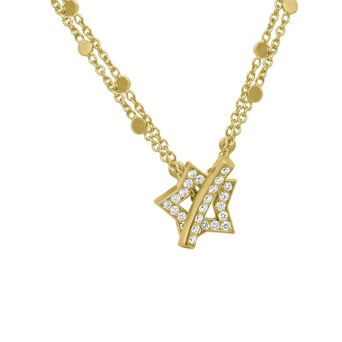 Make Love necklace in yellow gold with diamonds - PASQUALE BRUNI