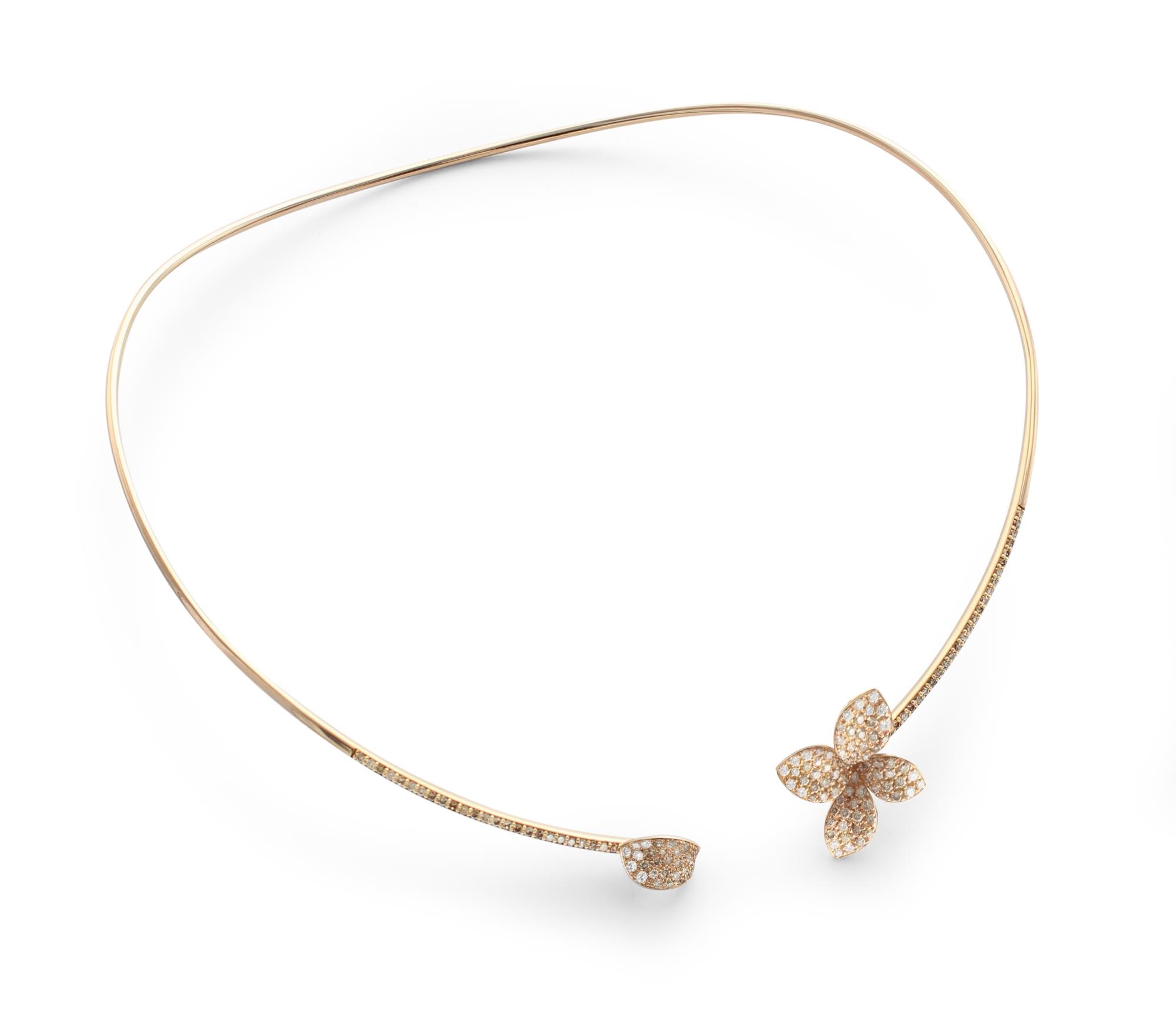 Petit Garden choker in red gold with diamonds - PASQUALE BRUNI