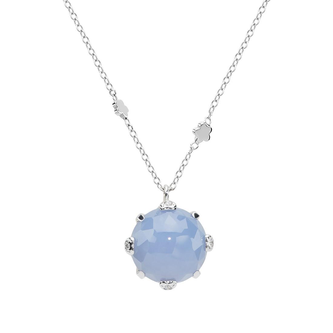 Necklace with chalcedony pendant - PASQUALE BRUNI