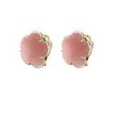 Bon Ton lobe earrings in red gold with pink chalcedony and diamonds - PASQUALE BRUNI