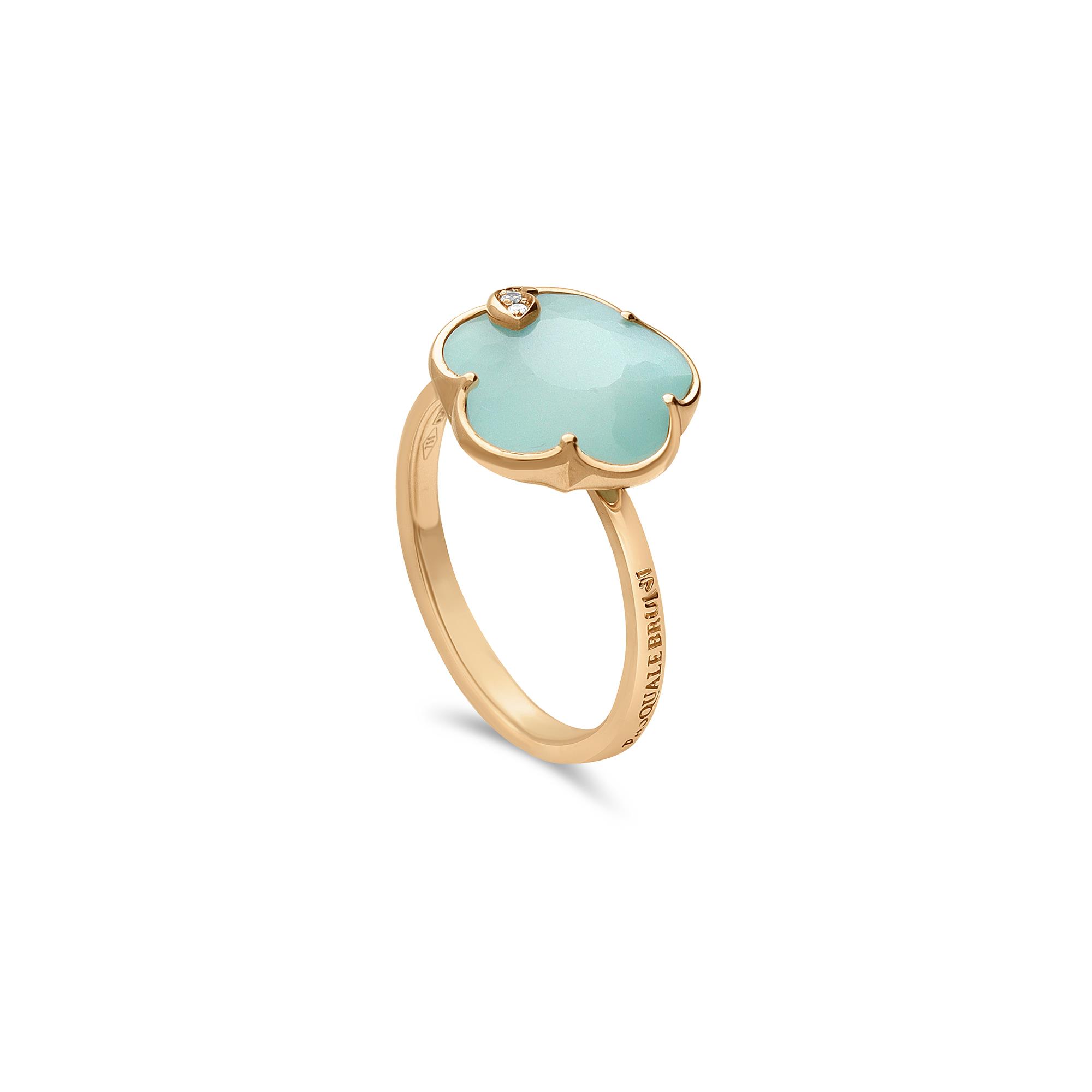 Anello Petit Joli con diamanti e turchese - PASQUALE BRUNI