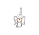 Ciondolo de mujer de oro rosa y blanco de 18 kt - ORO&CO