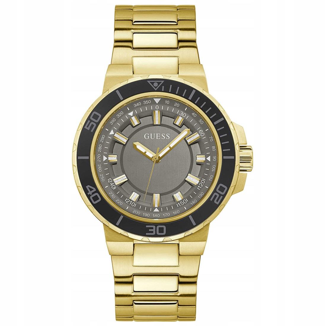 Men's watch in golden steel, 44mm case - GUESS