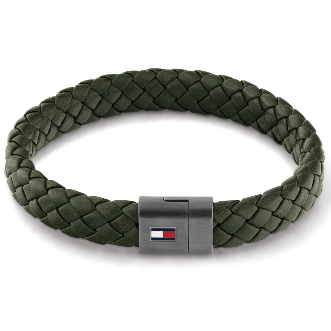 Men's green leather bracelet - TOMMY HILFIGER