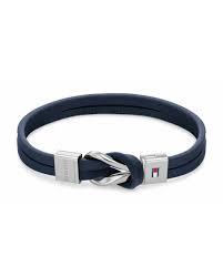 Bracciale uomo in pelle blu Tommy Hilfiger - TOMMY HILFIGER