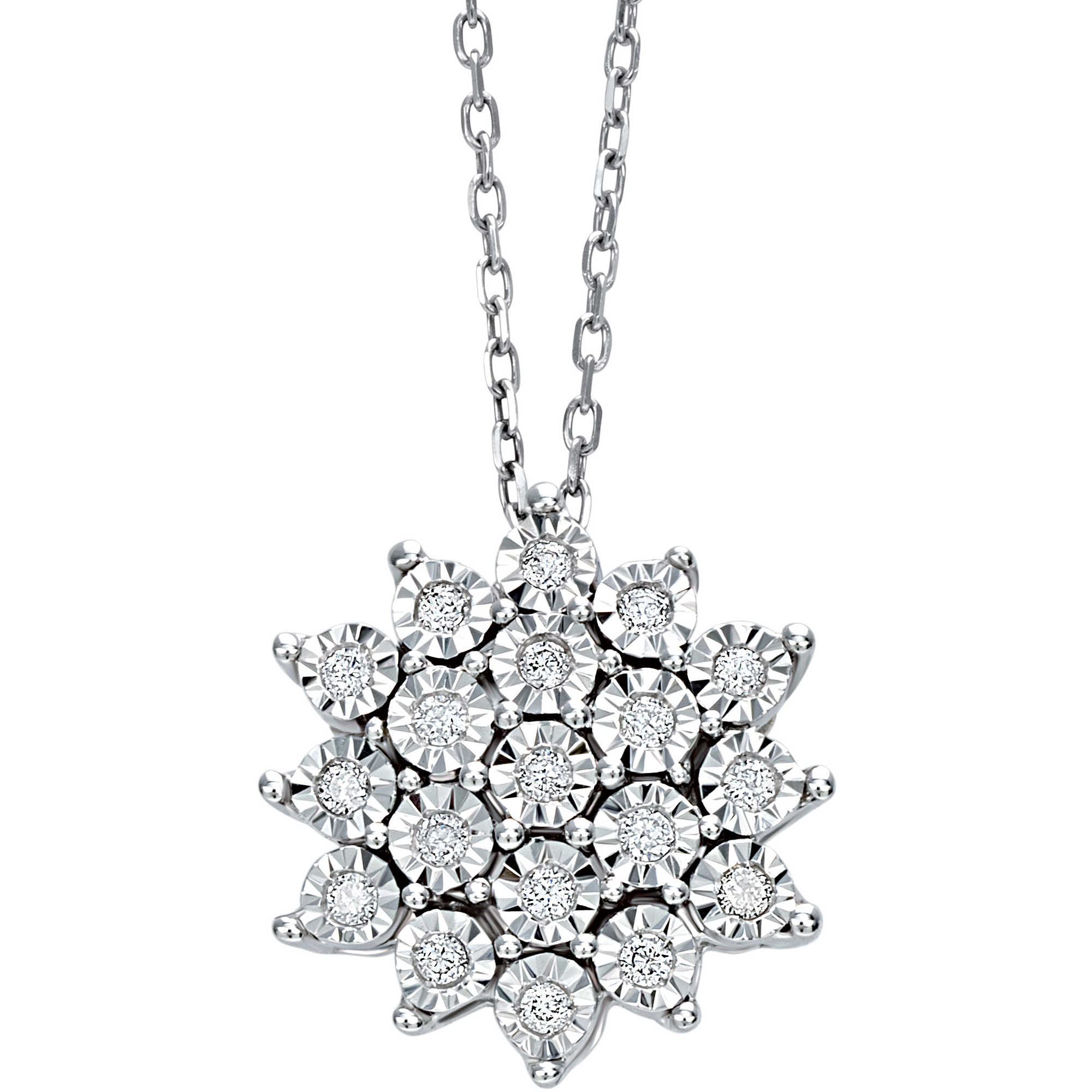Necklace in 18 kt white gold with 0.10 ct diamond Bliss Elisir 42 cm - BLISS