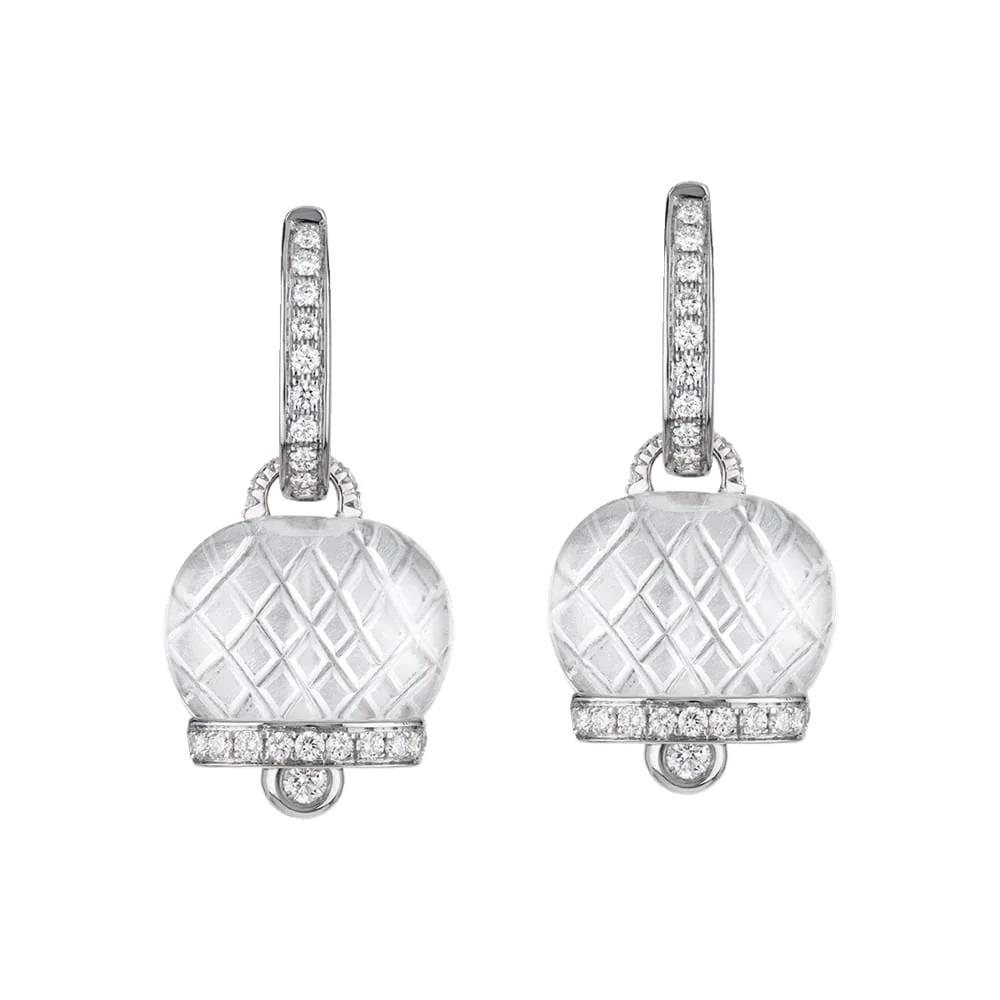 Pendientes medianos Campanelle en oro y diamantes - CHANTECLER