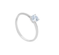 Anello solitario in oro bianco - ORO&CO