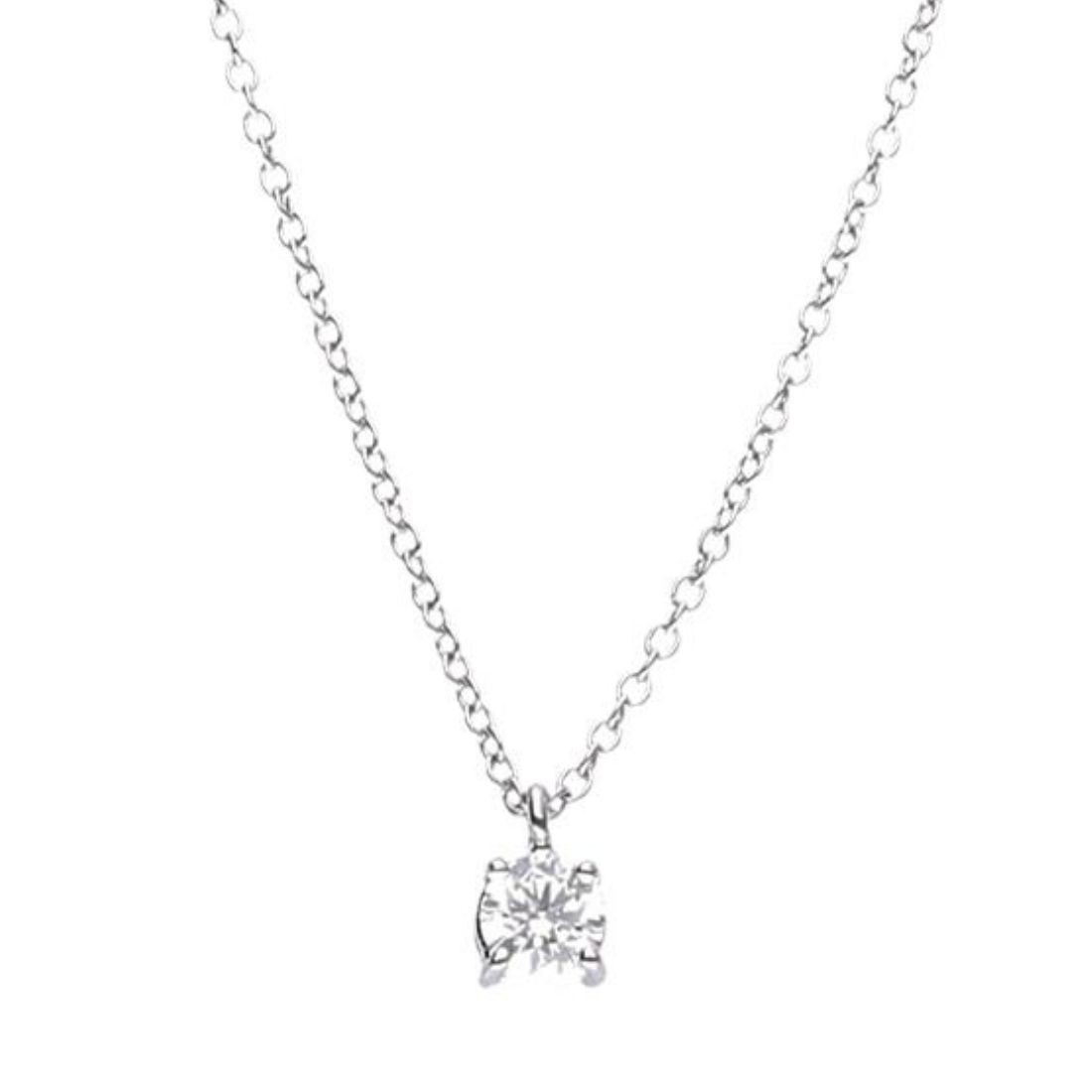 Collana punto luce  in oro  con diamante ct. 0,50 - ALFIERI & ST. JOHN