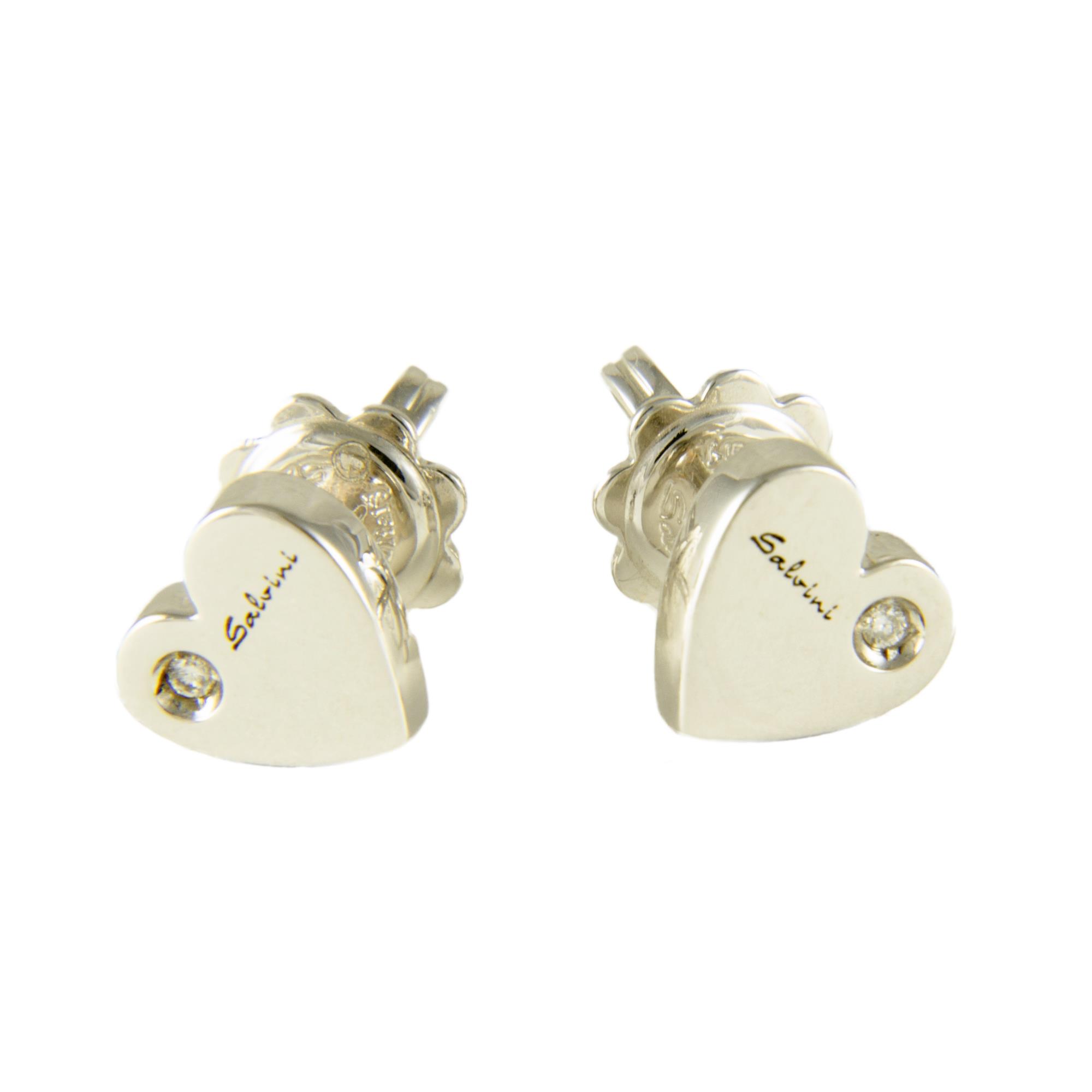 ORECCHINI IN ORO BIANCO E DIAMANTI CT 0,01 - SALVINI